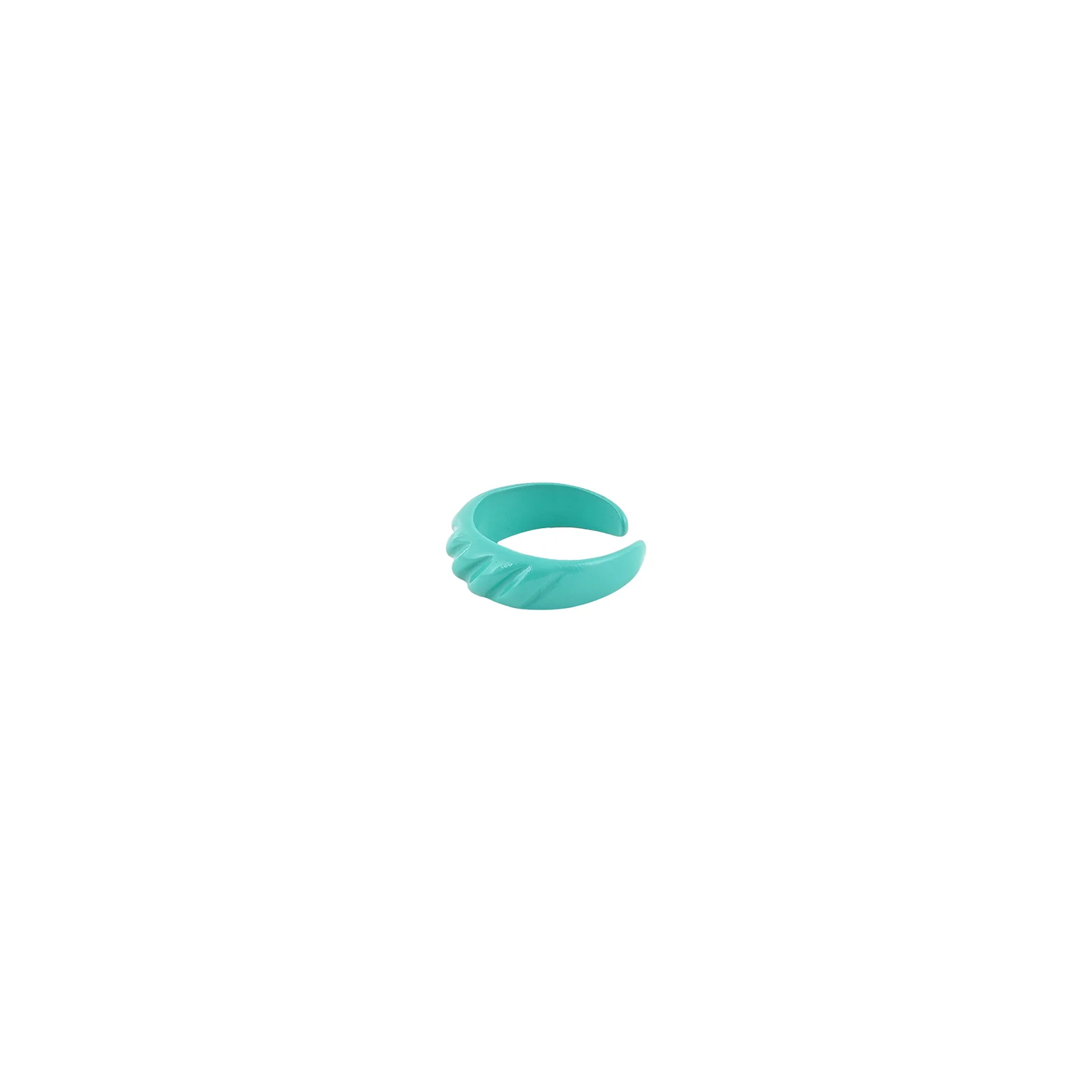 Turquoise Truffle Croissant Ring - Image 4