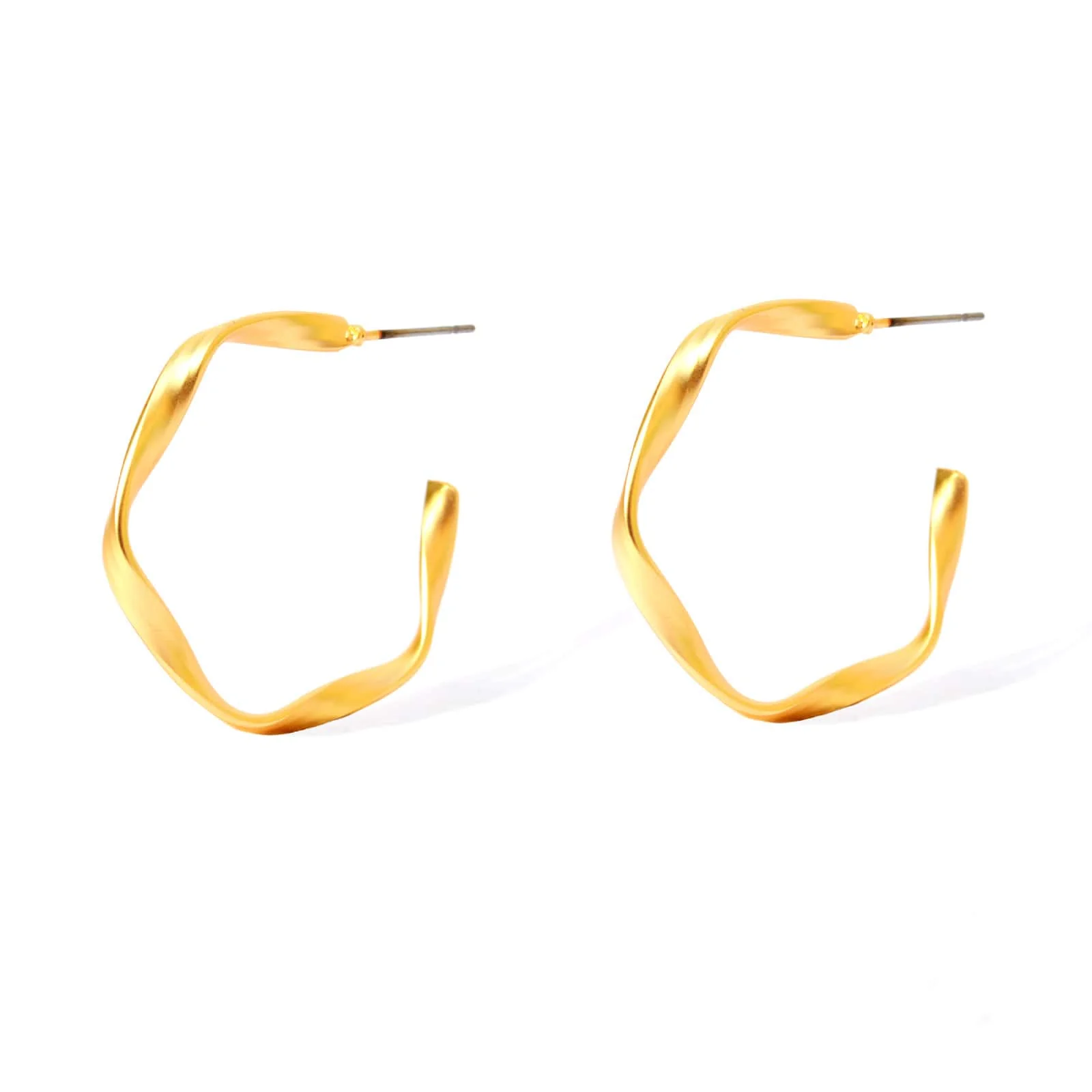 Twisted Gold Earrings - Image 2