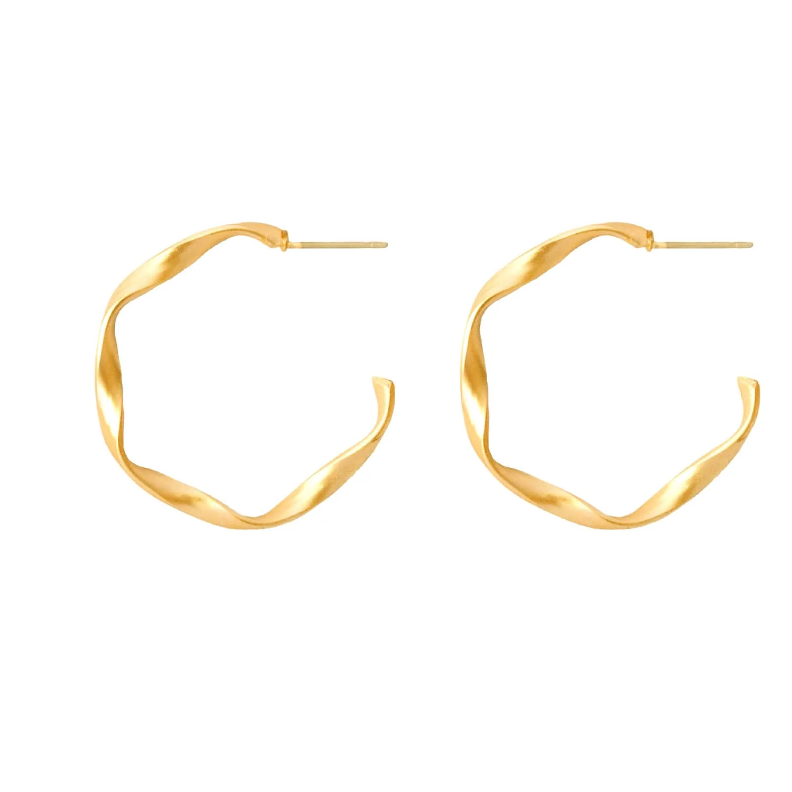 Twisted Gold Earrings - Image 3