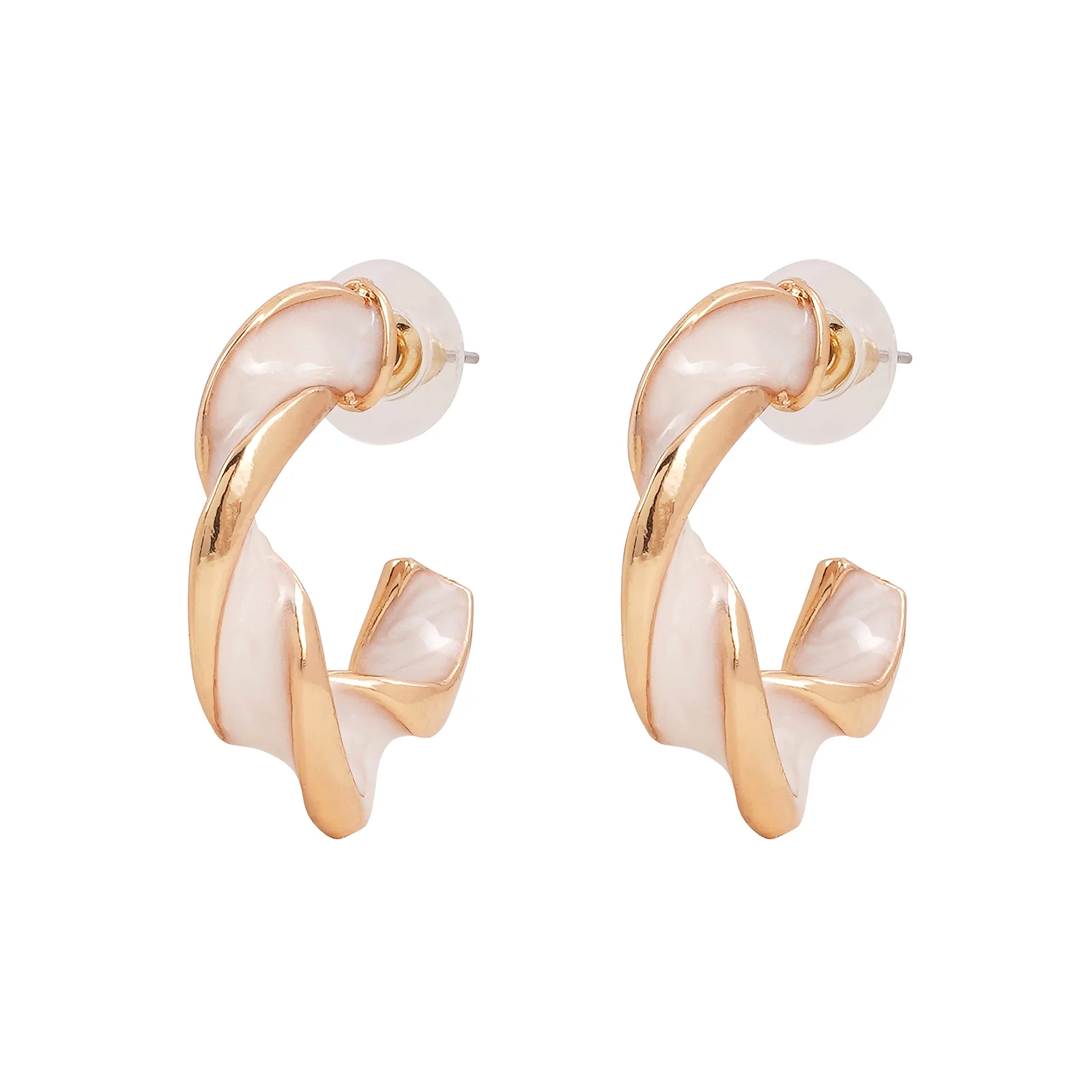 Tyche Gold And White Earrings - Image 3