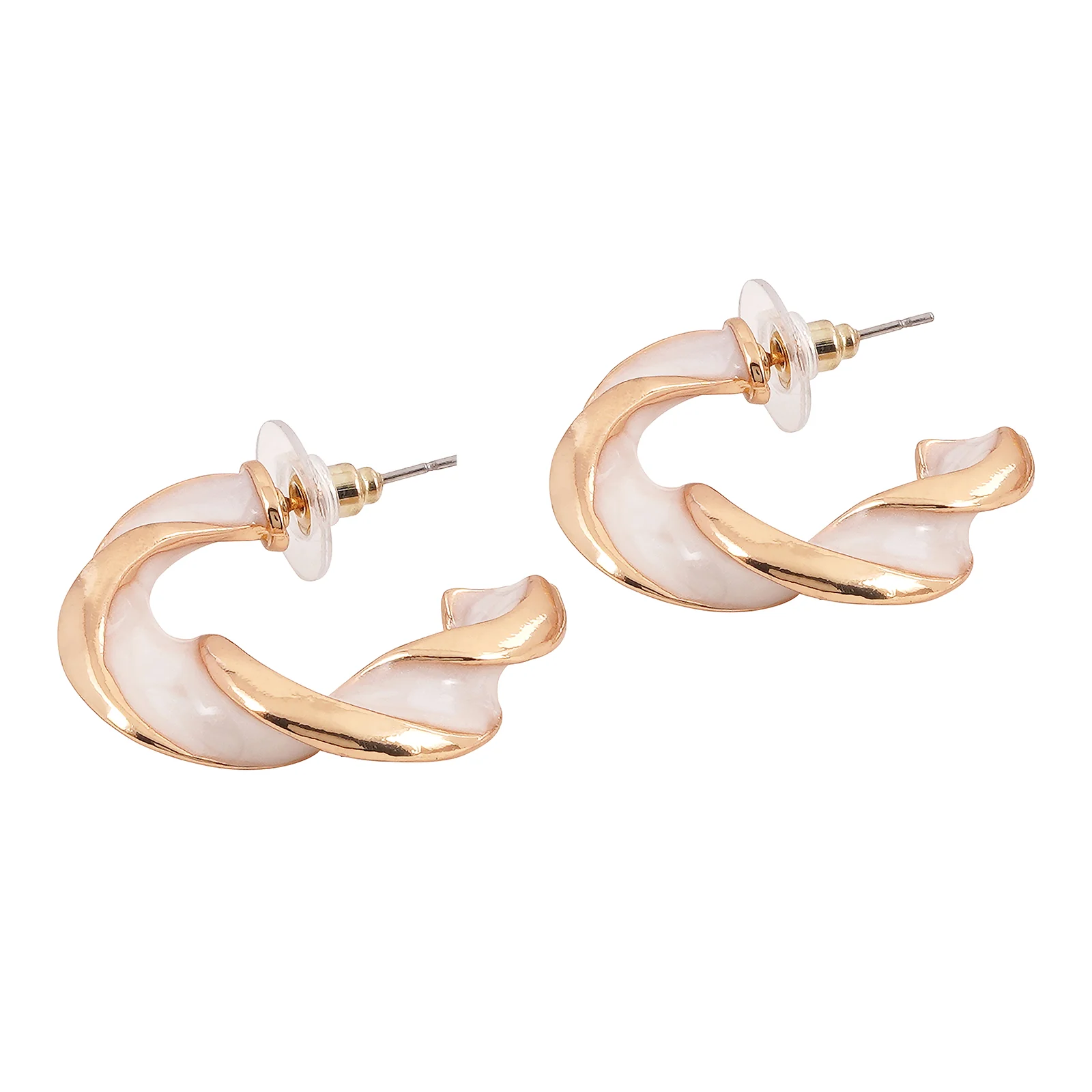 Tyche Gold And White Earrings - Image 4