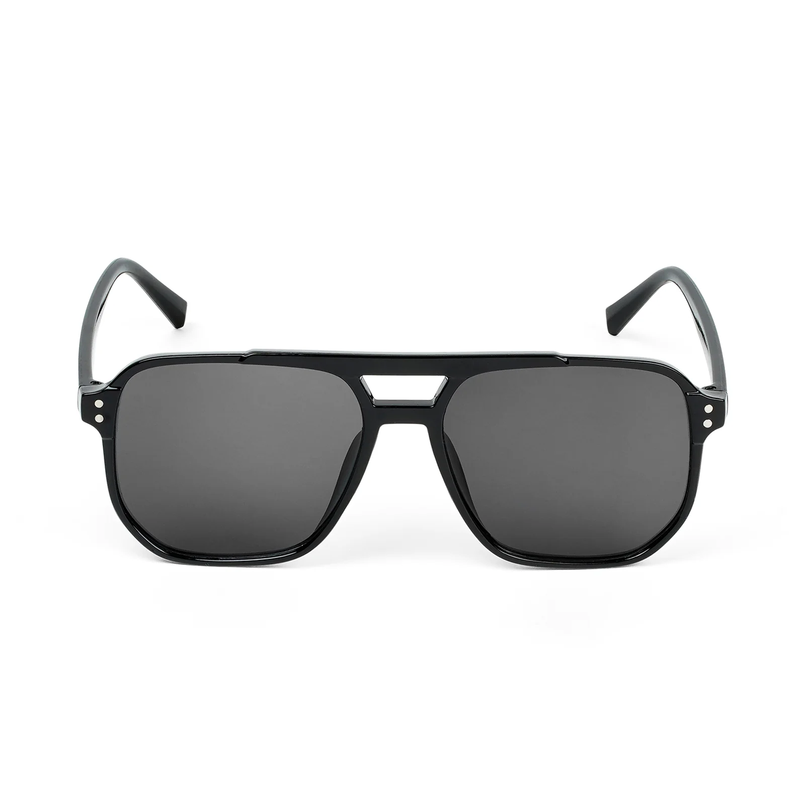 Urbana Black Rectangular Aviators - Image 4