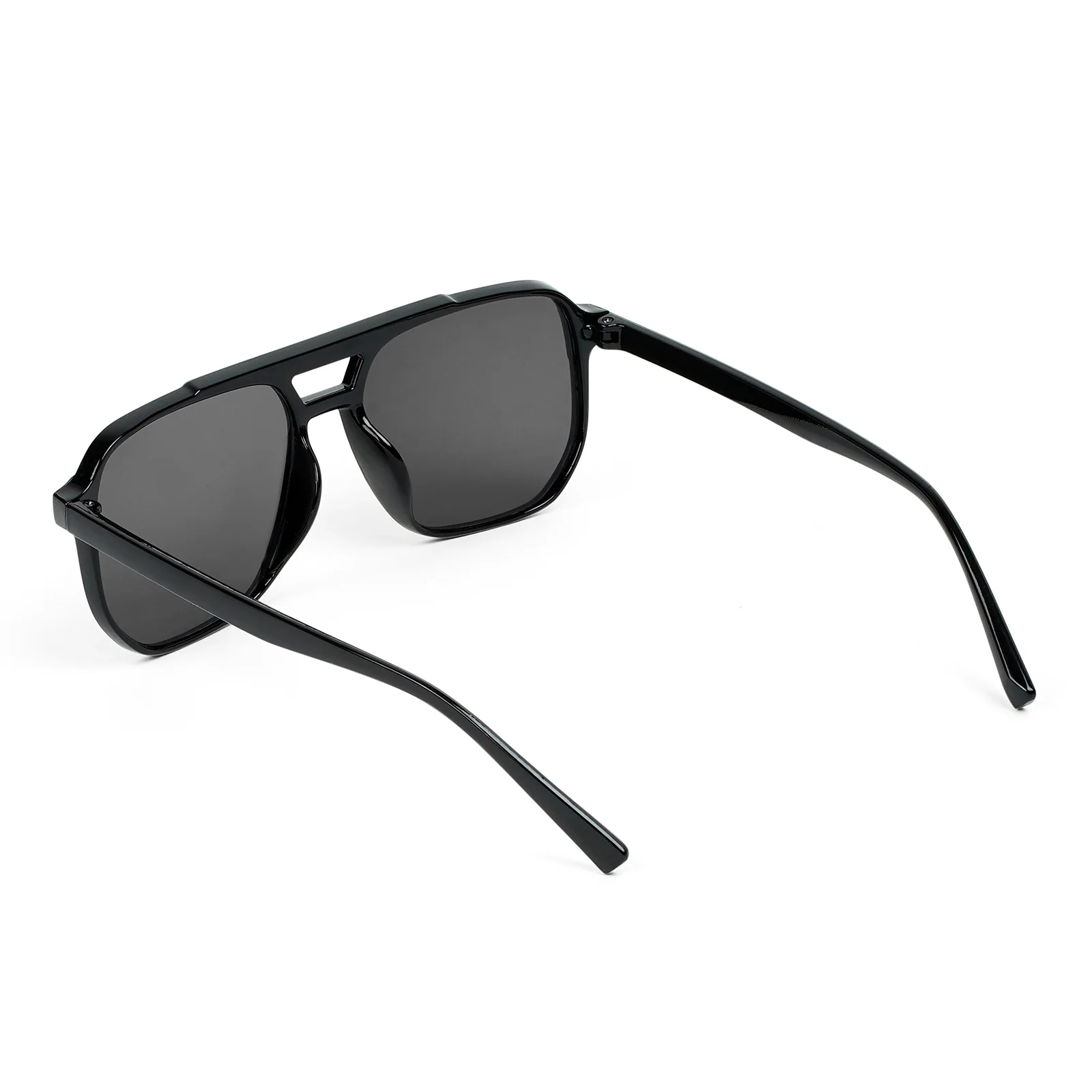 Urbana Black Rectangular Aviators - Image 7