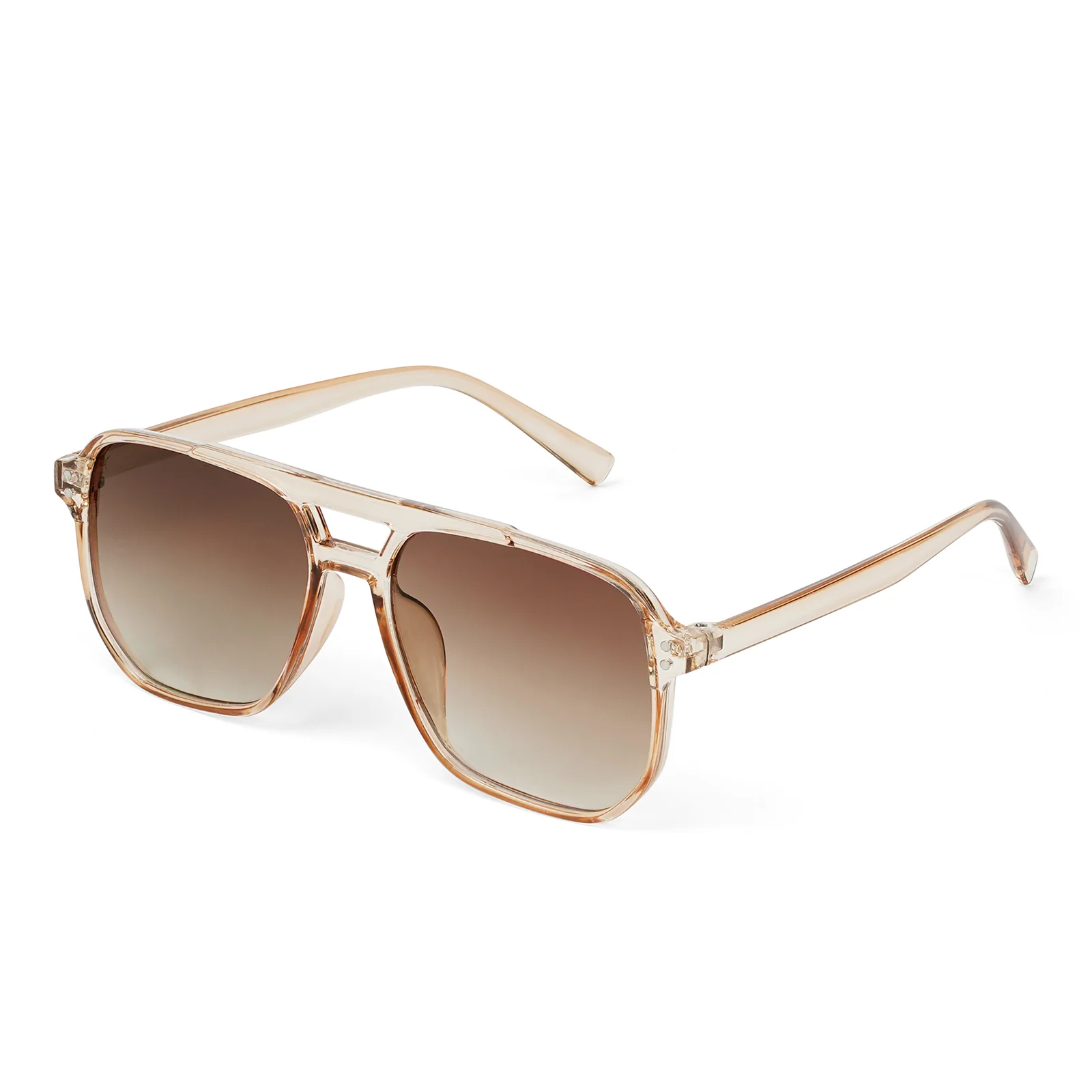 Urbana Champagne Rectangular Aviators - Image 5