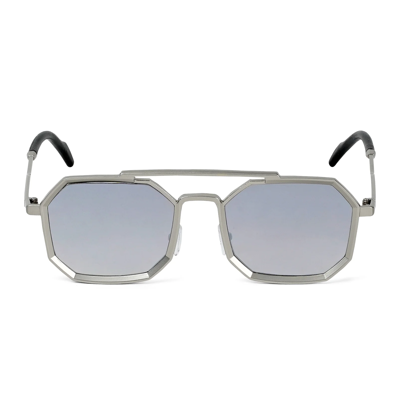 Urbano Silver Grey Rectangular Aviators - Image 3