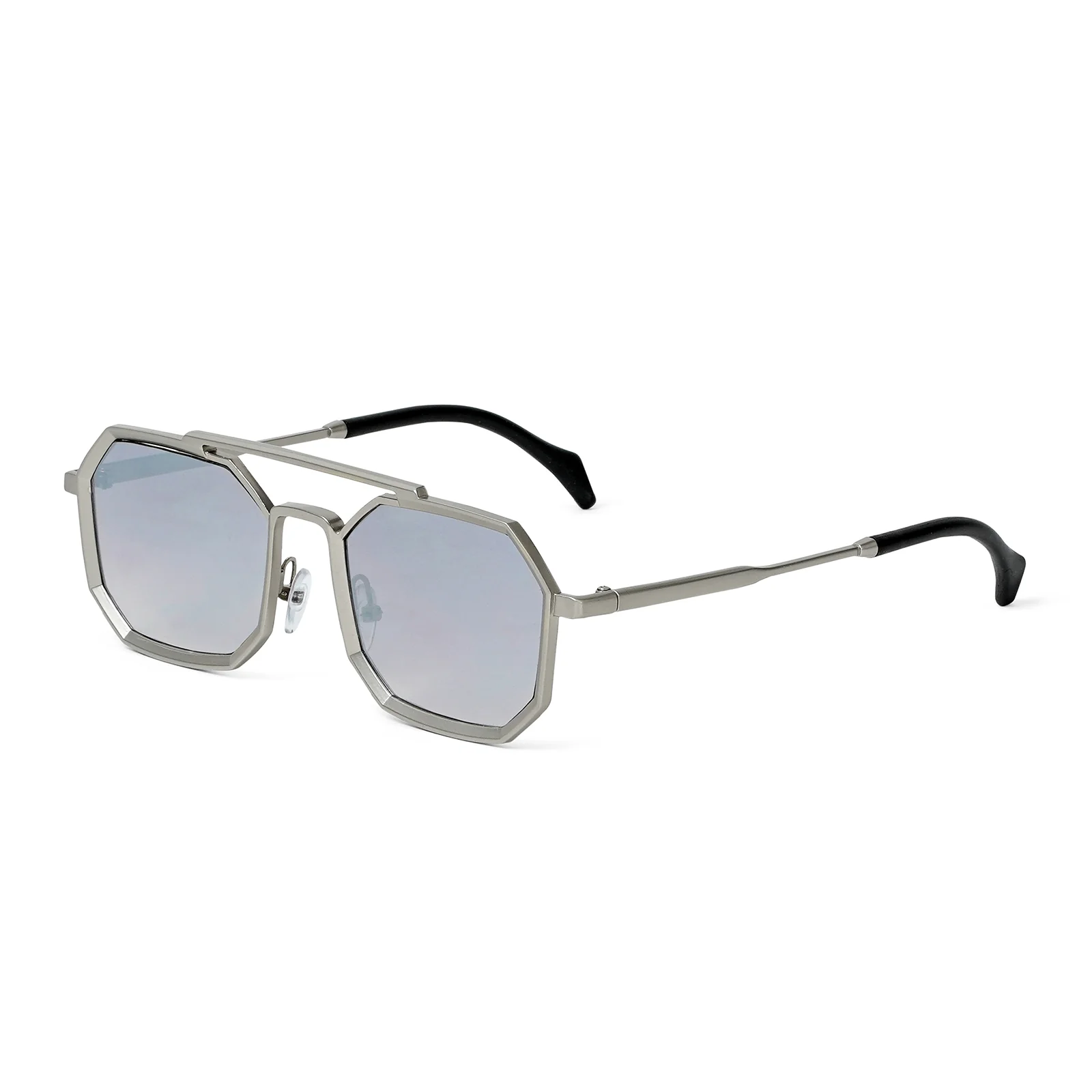 Urbano Silver Grey Rectangular Aviators - Image 4