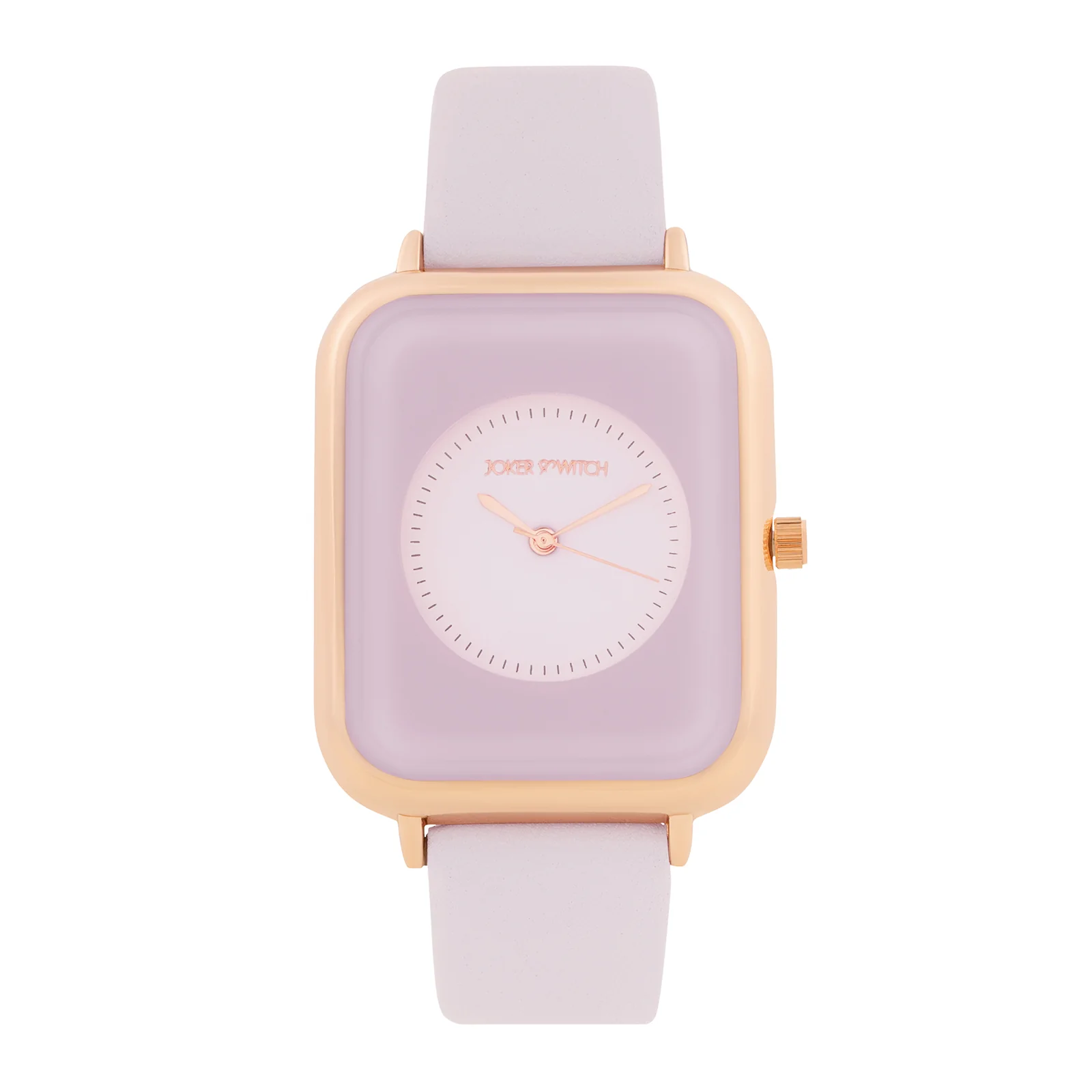 Utopia Lavender Large Rectangle Dial PU Strap Women's Watch - Image 3