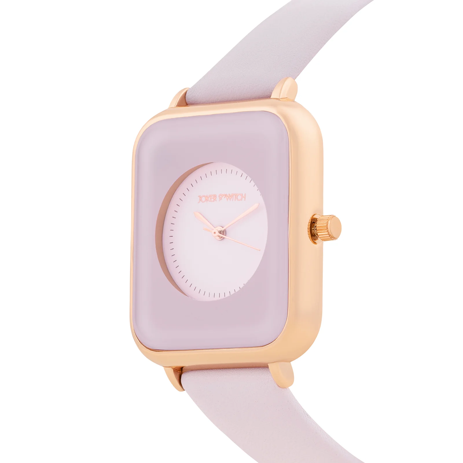 Utopia Lavender Large Rectangle Dial PU Strap Women's Watch - Image 4