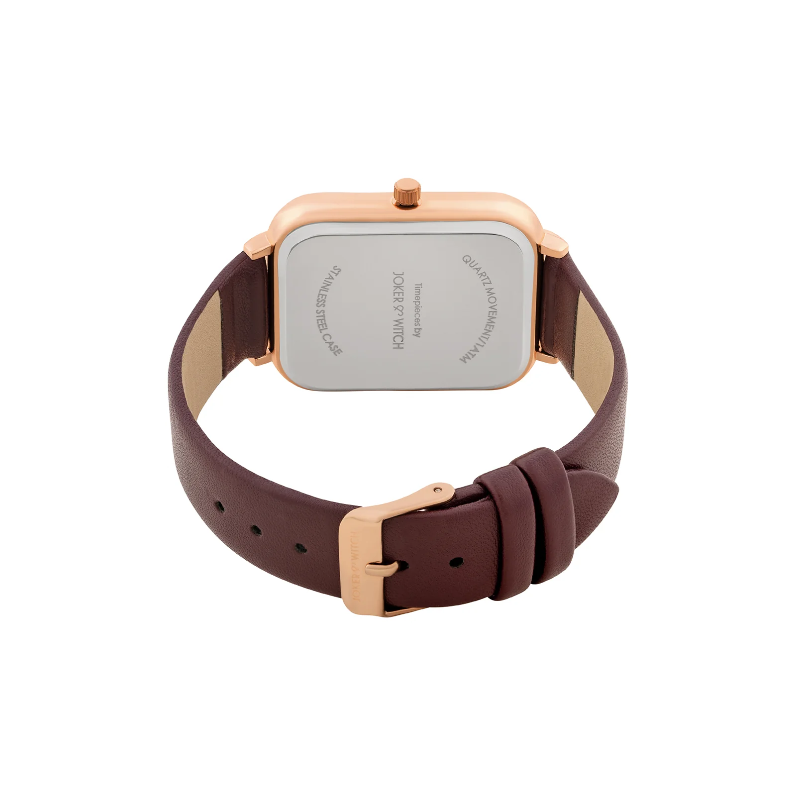 Utopia Maroon Medium Rectangle Dial Maroon PU Strap Women's Watch - Image 6