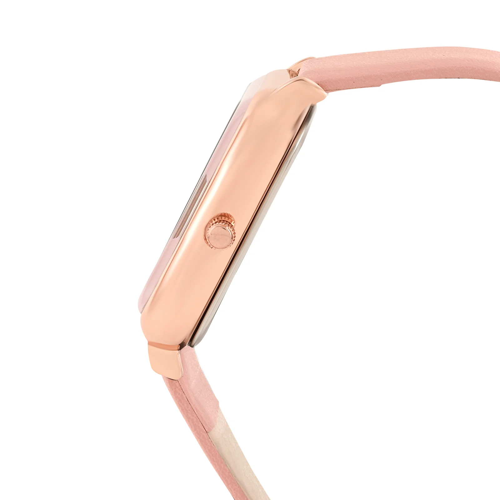Utopia Pink Medium Rectangle Dial PU Strap Unisex Watch - Image 5