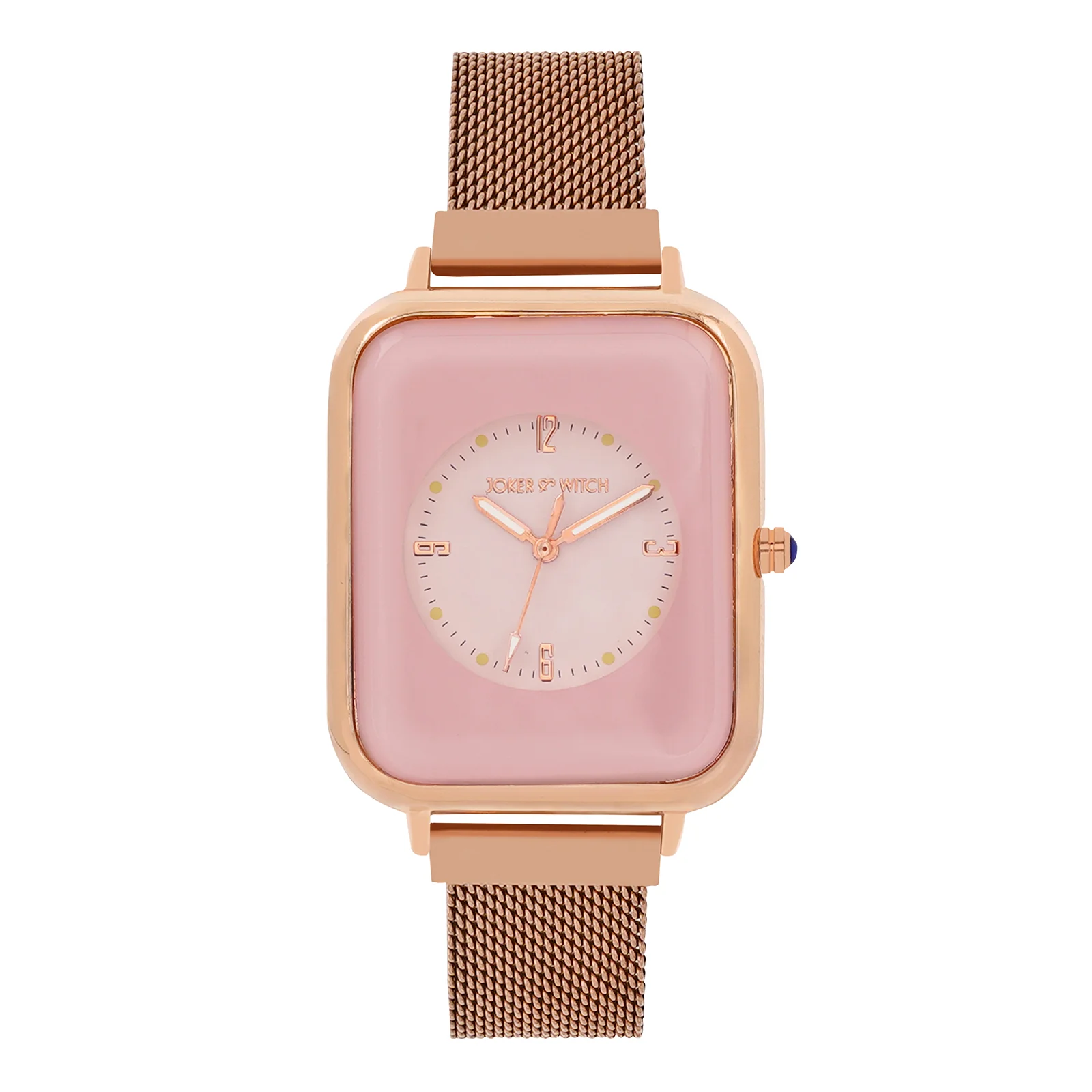 Utopia Pink Medium Rectangle Dial Rose Gold Magnetic Strap Women's Watch - Image 3