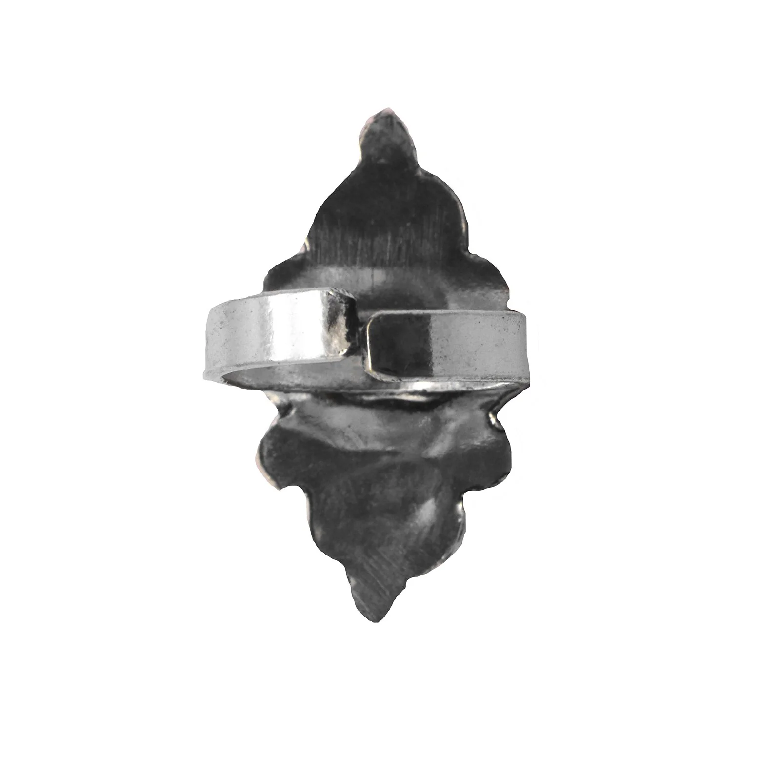 Veena Turquoise Silver Oxidized Ring - Image 7