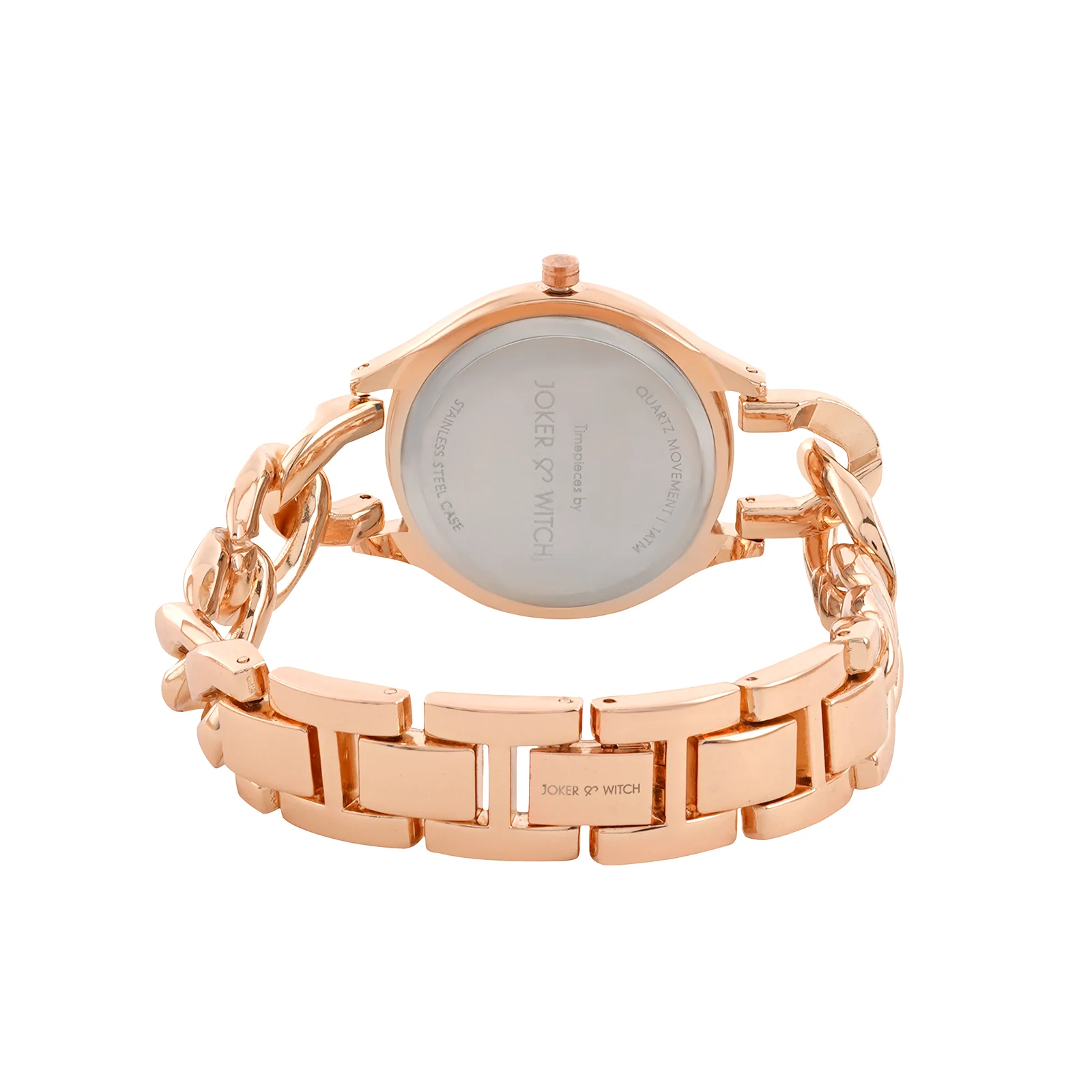 Vegas Black Medium Dial Rose Gold Bracelet Strap Women's Watch - Image 6