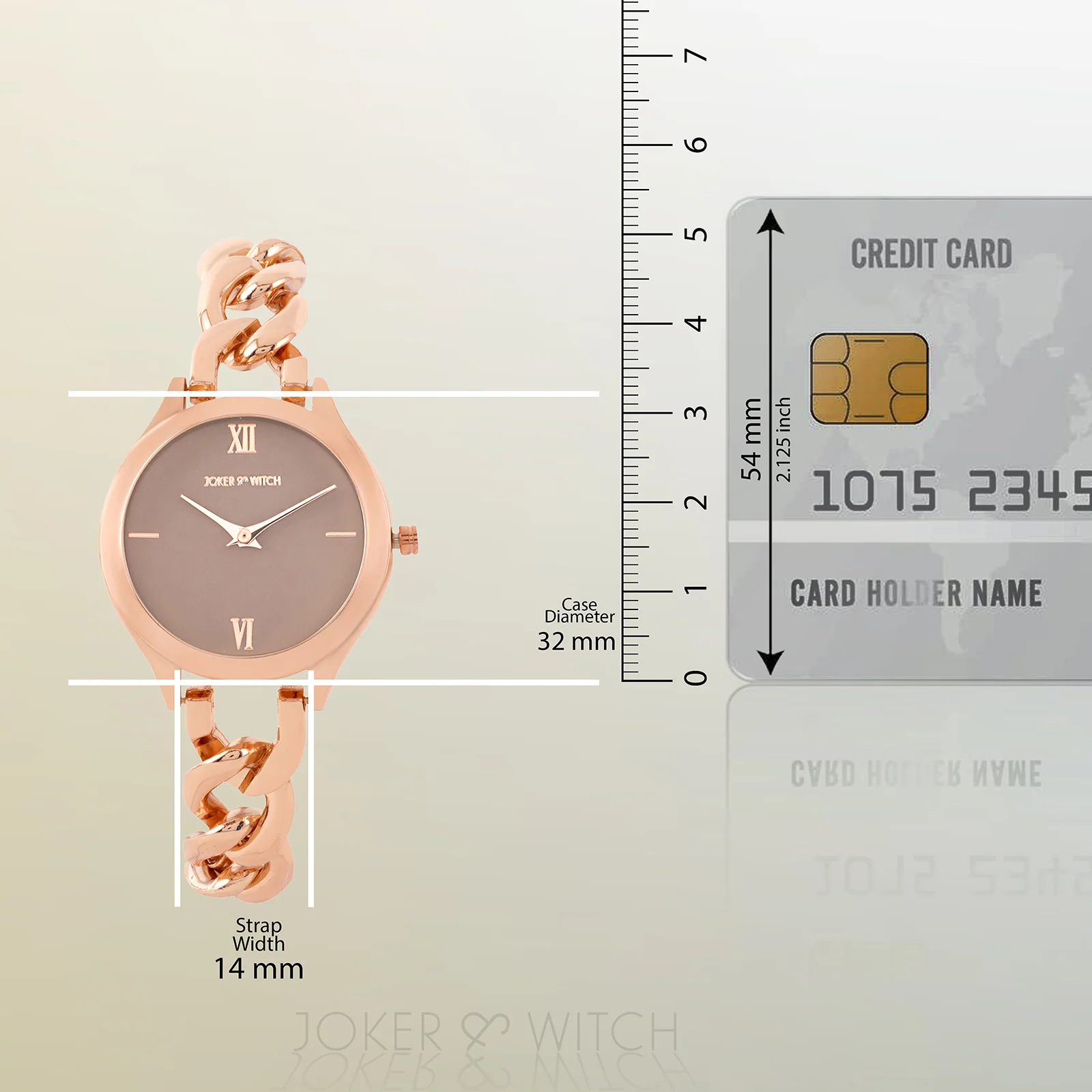 Vegas Taupe Medium Dial Rose Gold Bracelet Strap Women's Watch - Image 8