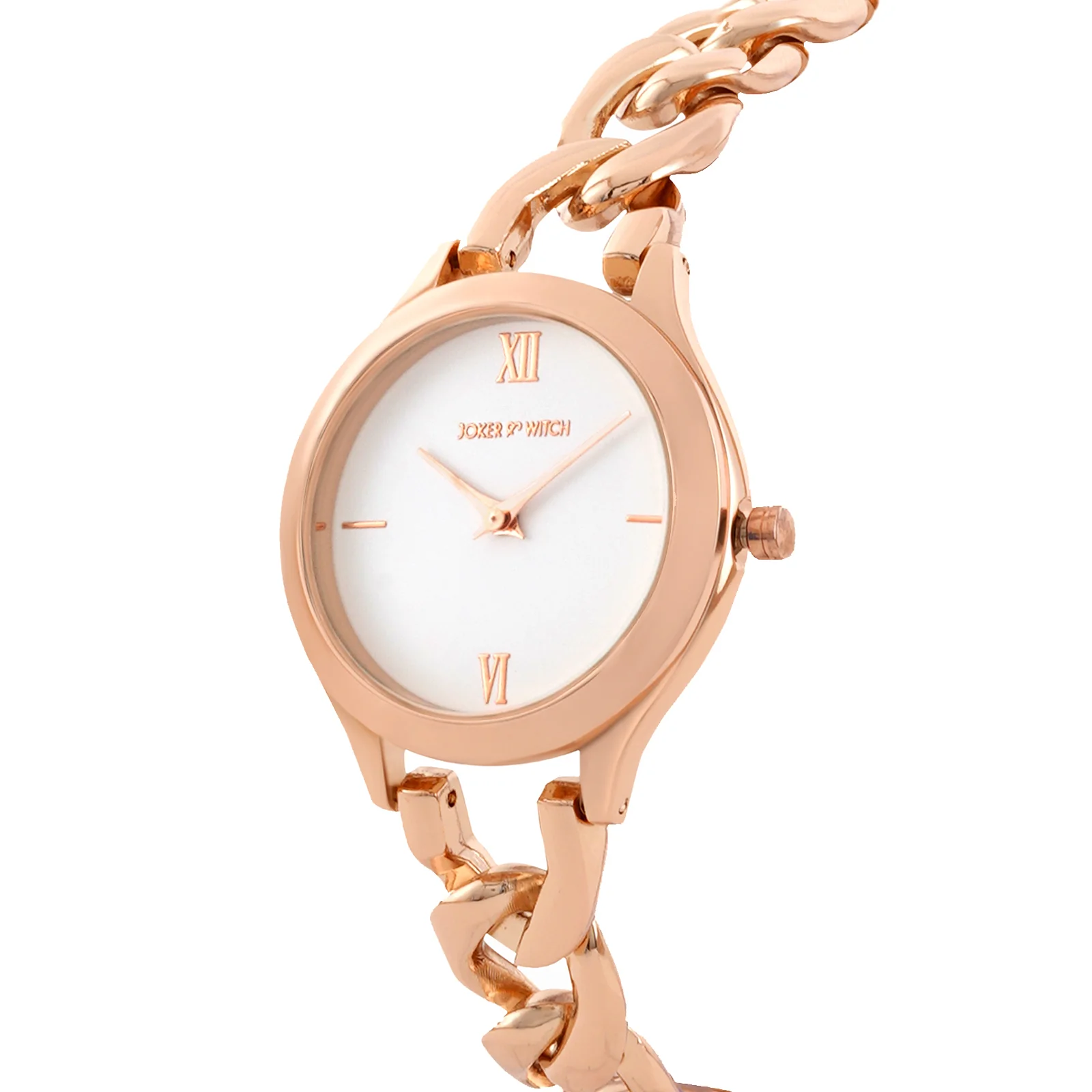 Vegas White Medium Dial Rose Gold Bracelet Strap Women's Watch - Image 4