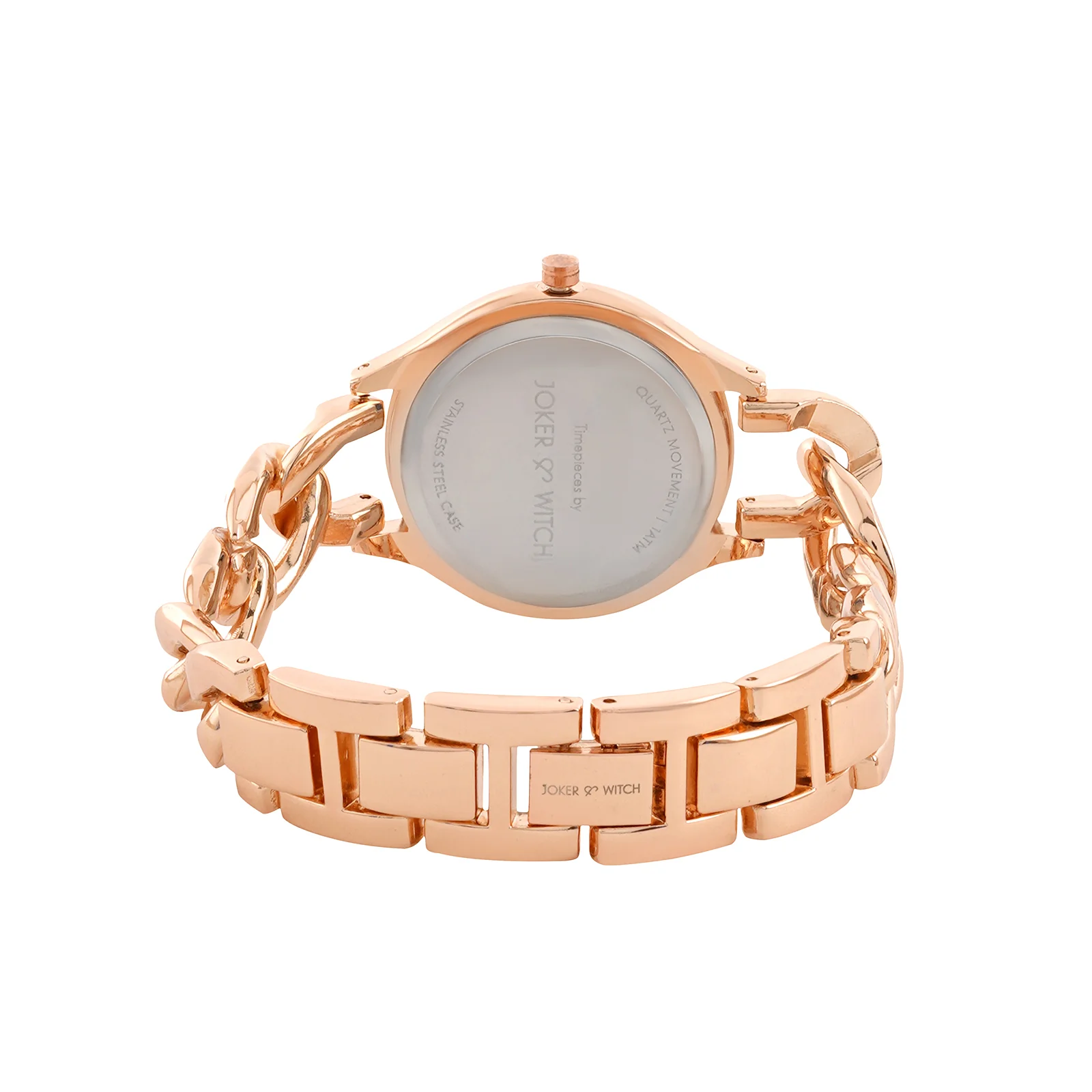 Vegas White Medium Dial Rose Gold Bracelet Strap Women's Watch - Image 6