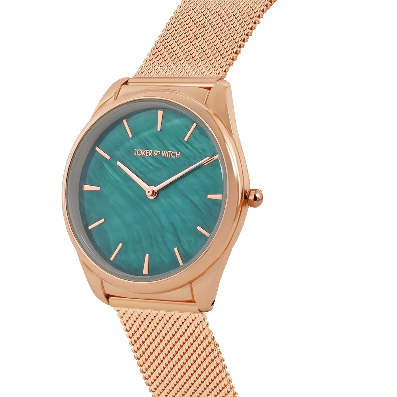 Venice Green Medium Dial Rose Gold Mesh Strap Women's Watch - Image 4