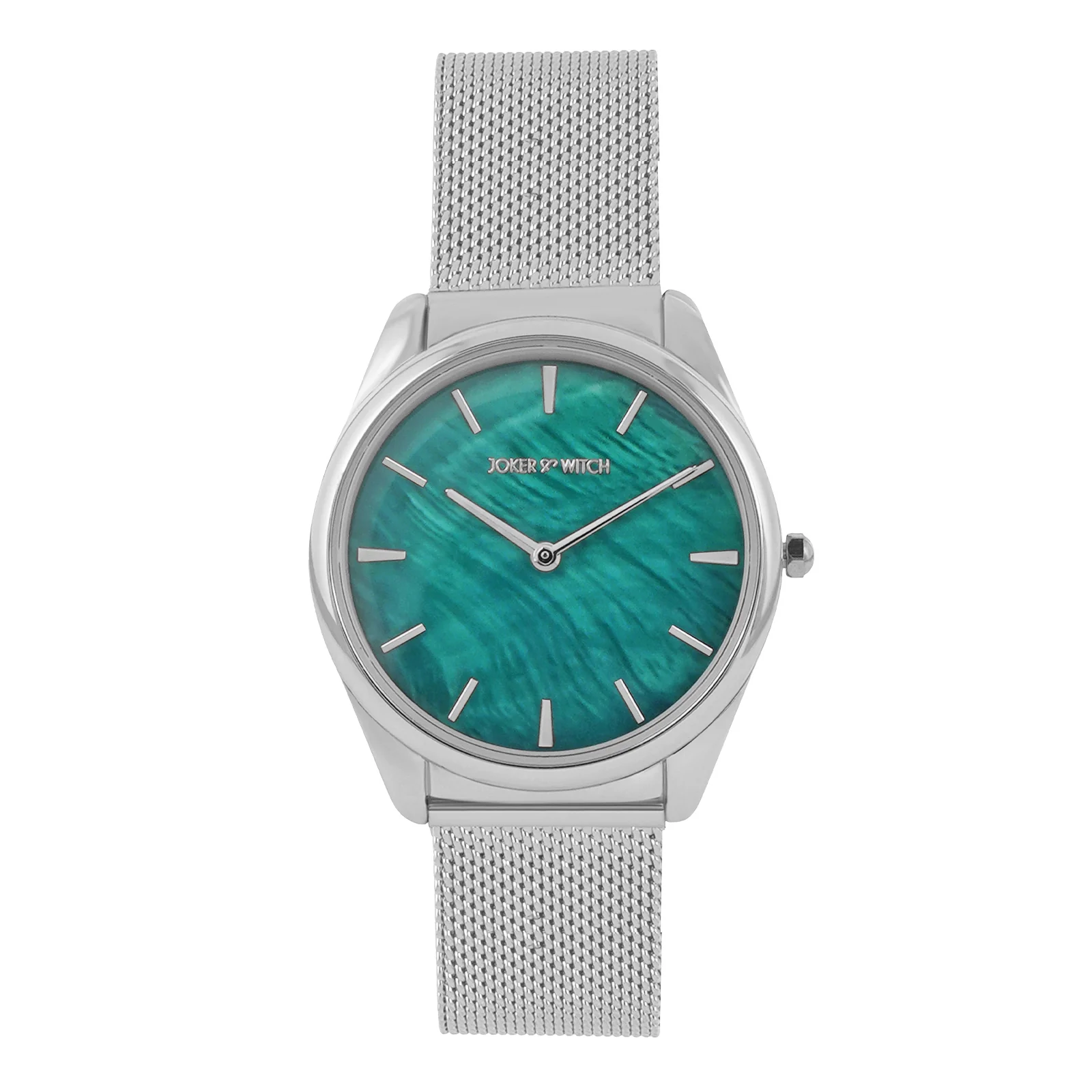 Venice Green Medium Dial Silver Mesh Strap Women's Watch - Image 3