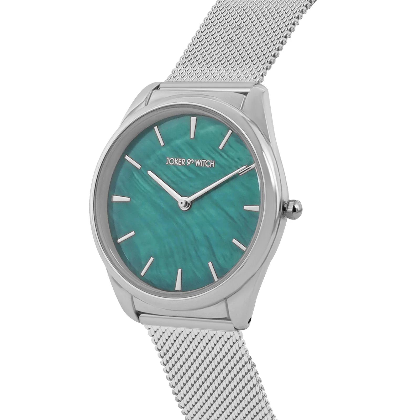 Venice Green Medium Dial Silver Mesh Strap Women's Watch - Image 4