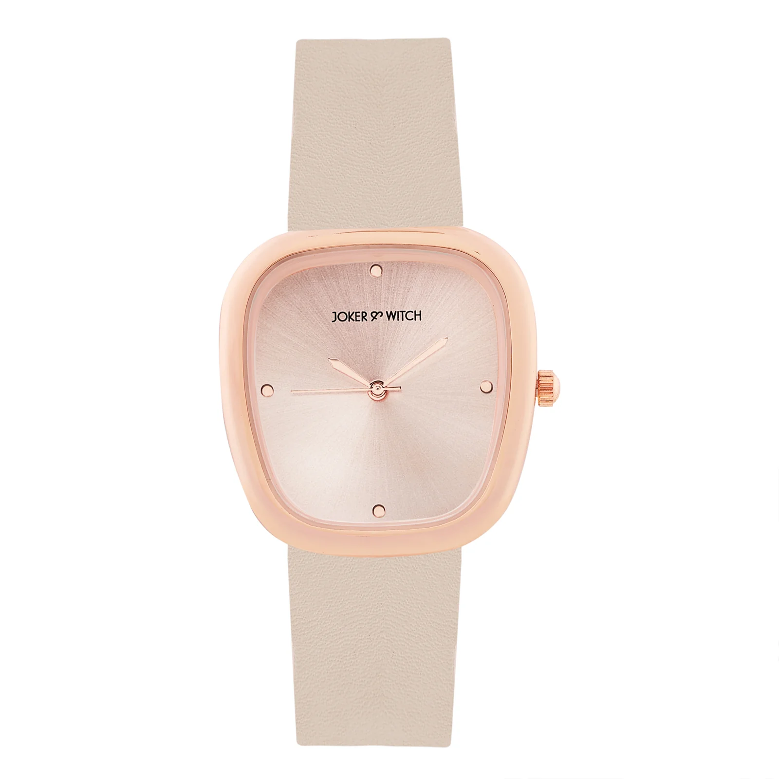 Verity Beige Medium Square Dial PU Strap Women's Watch - Image 3