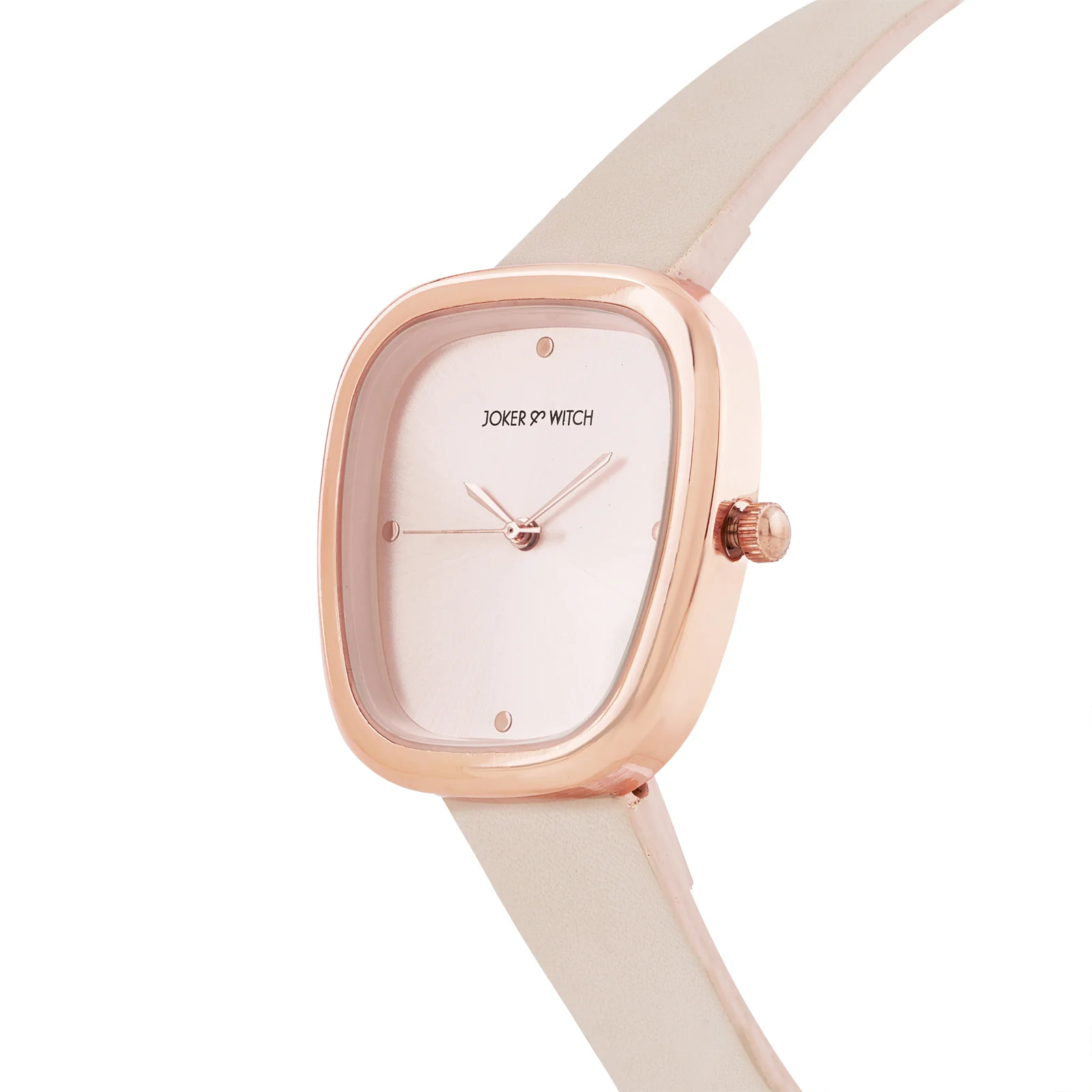 Verity Beige Medium Square Dial PU Strap Women's Watch - Image 4