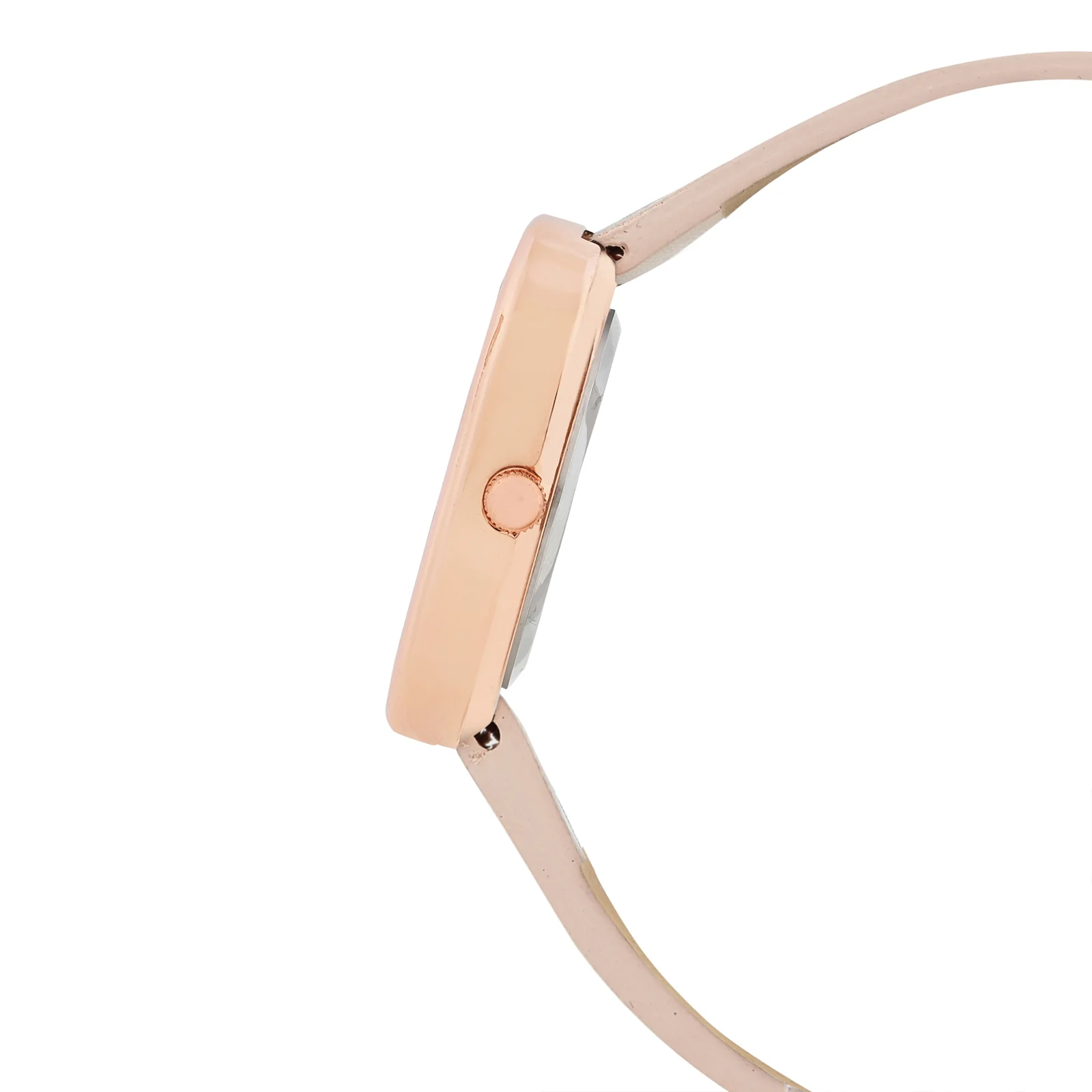 Verity Beige Medium Square Dial PU Strap Women's Watch - Image 5