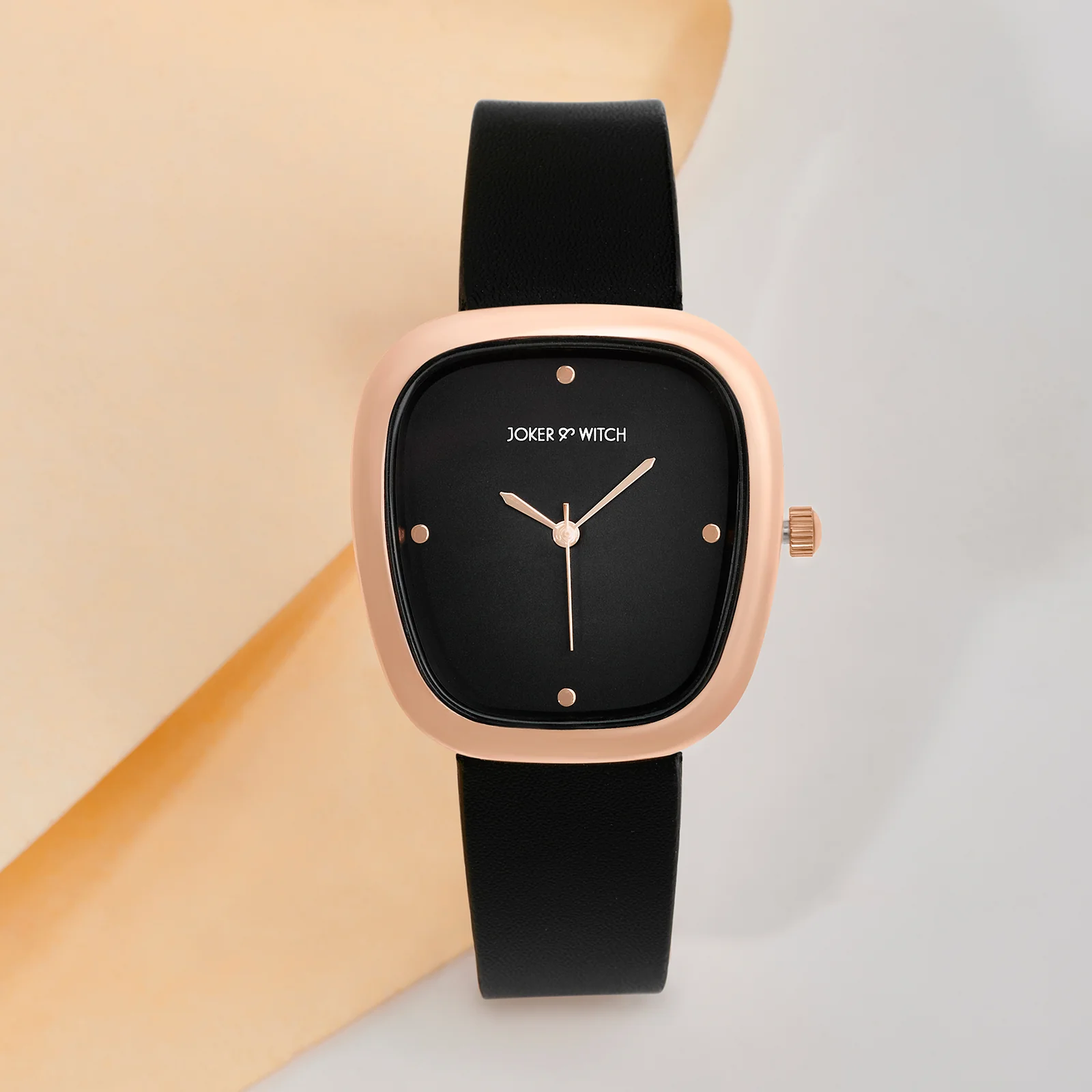 Verity Black Medium Square Dial PU Strap Women's Watch - Image 2
