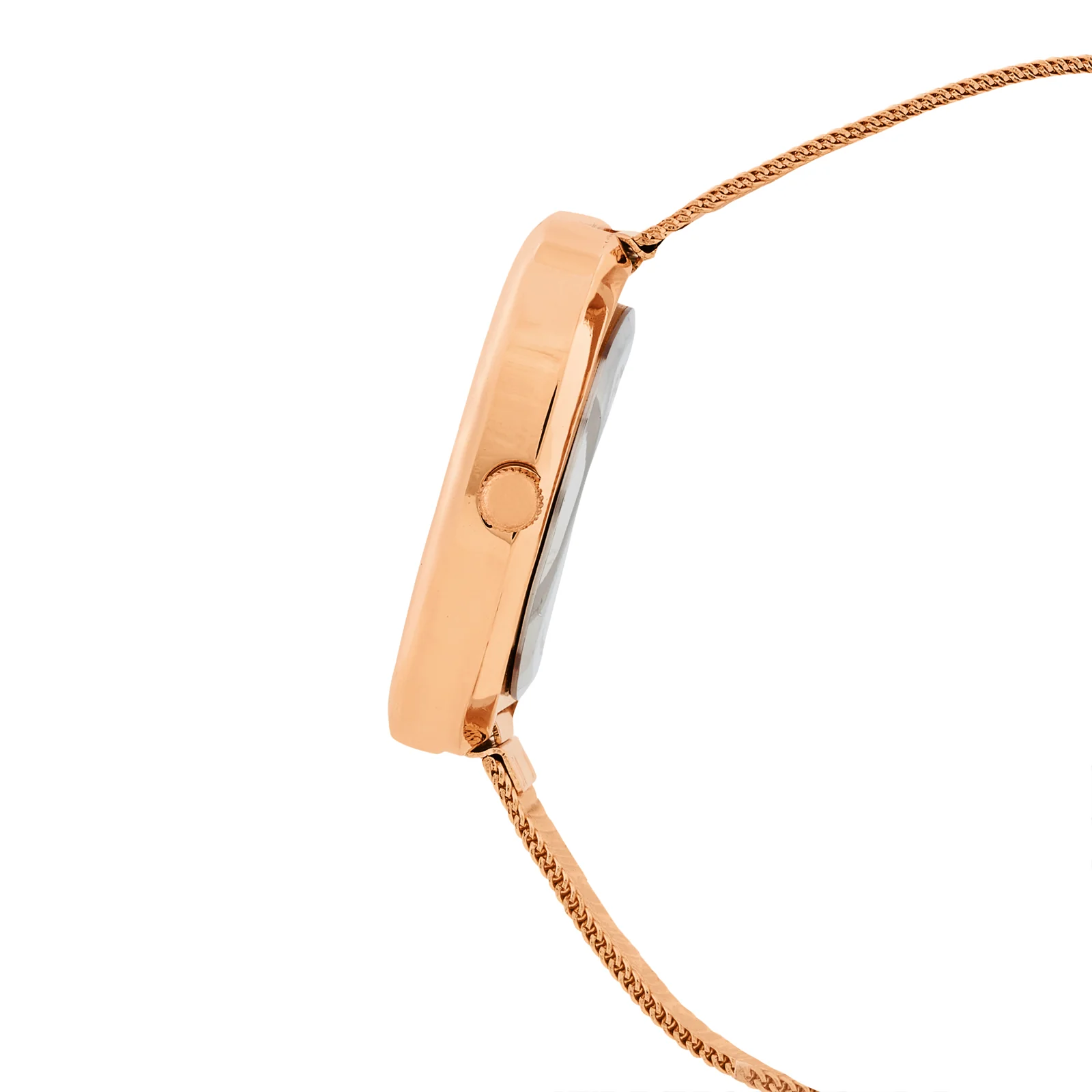 Verity Rose Gold Medium Square Dial Mesh Strap Women's Watch - Image 5