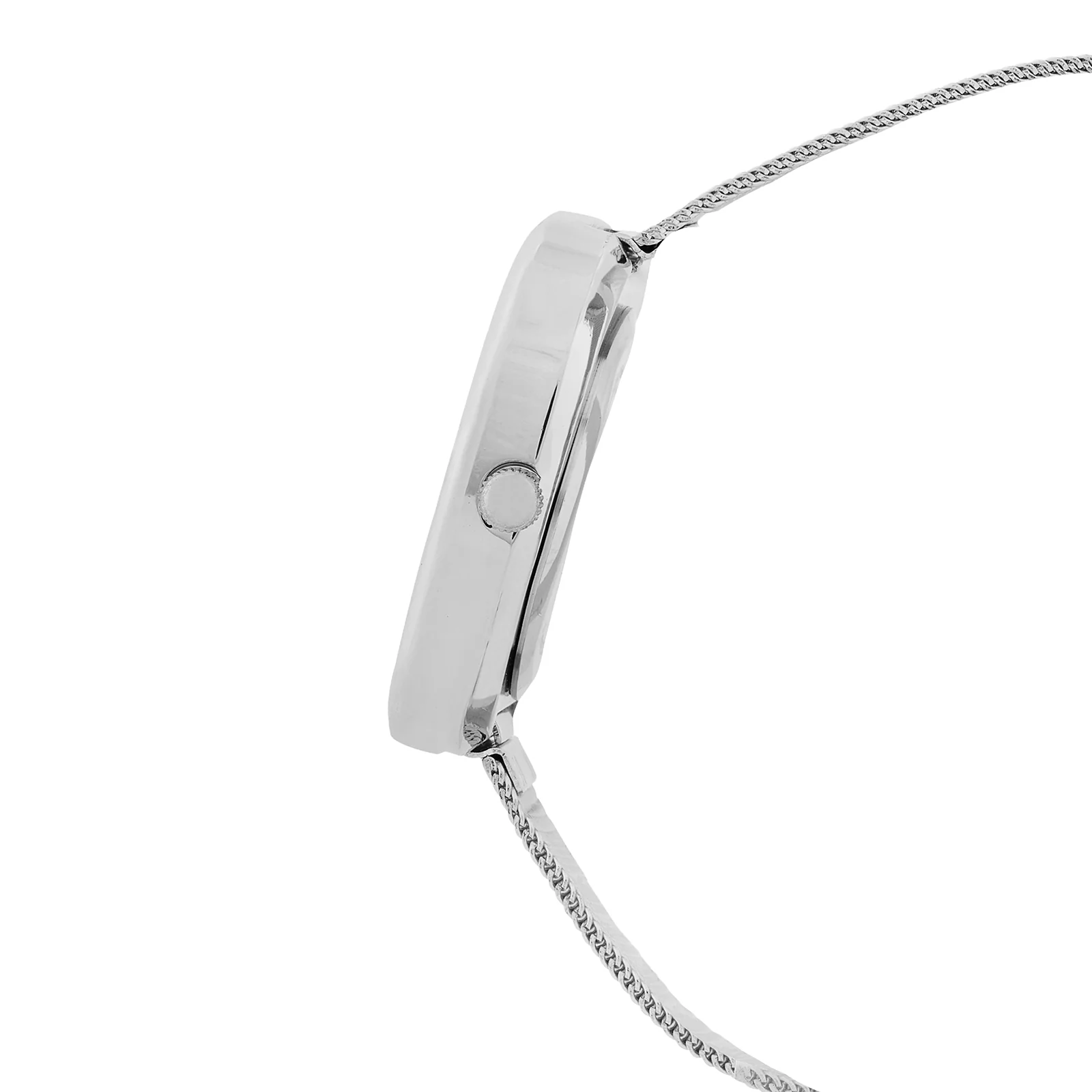 Verity Silver Medium Square Dial Mesh Strap Women's Watch - Image 5