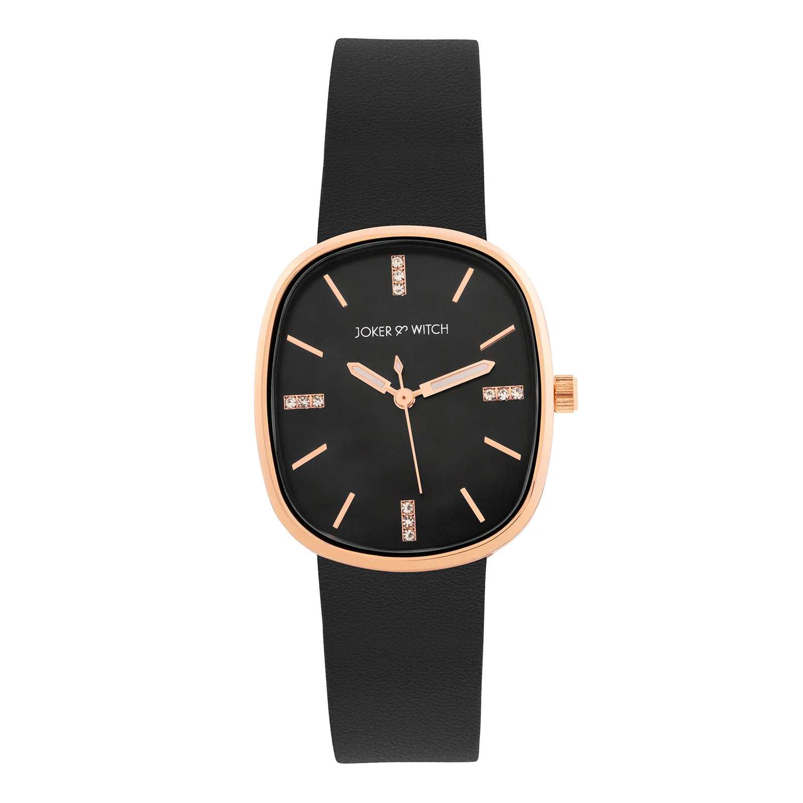 Verona Black Medium Rectangle Dial PU Strap Women's Watch - Image 3
