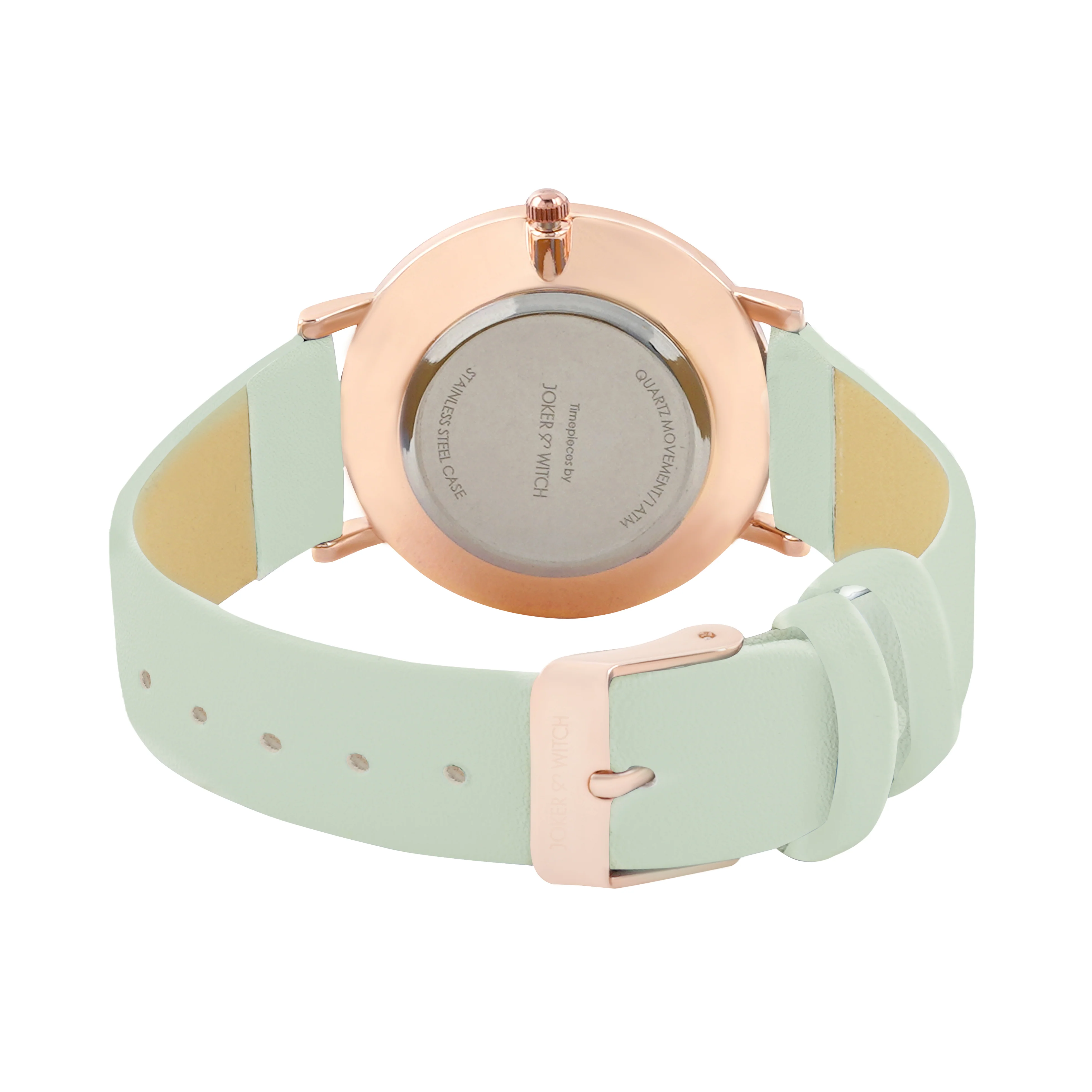 Printed Very Leafy White Medium Dial Green PU Strap Women's Watch - Image 6