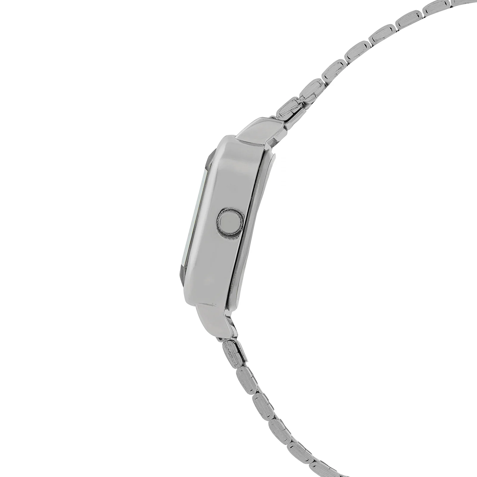 Vespera Green Mini Square Dial Silver Linked Chain Strap Women's Watch - Image 5