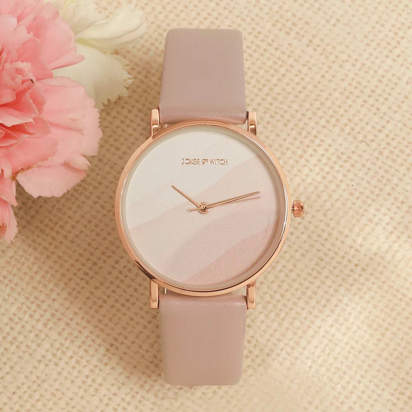 Printed Vibrant Pink Medium Dial PU Strap Women's Watch - Image 3