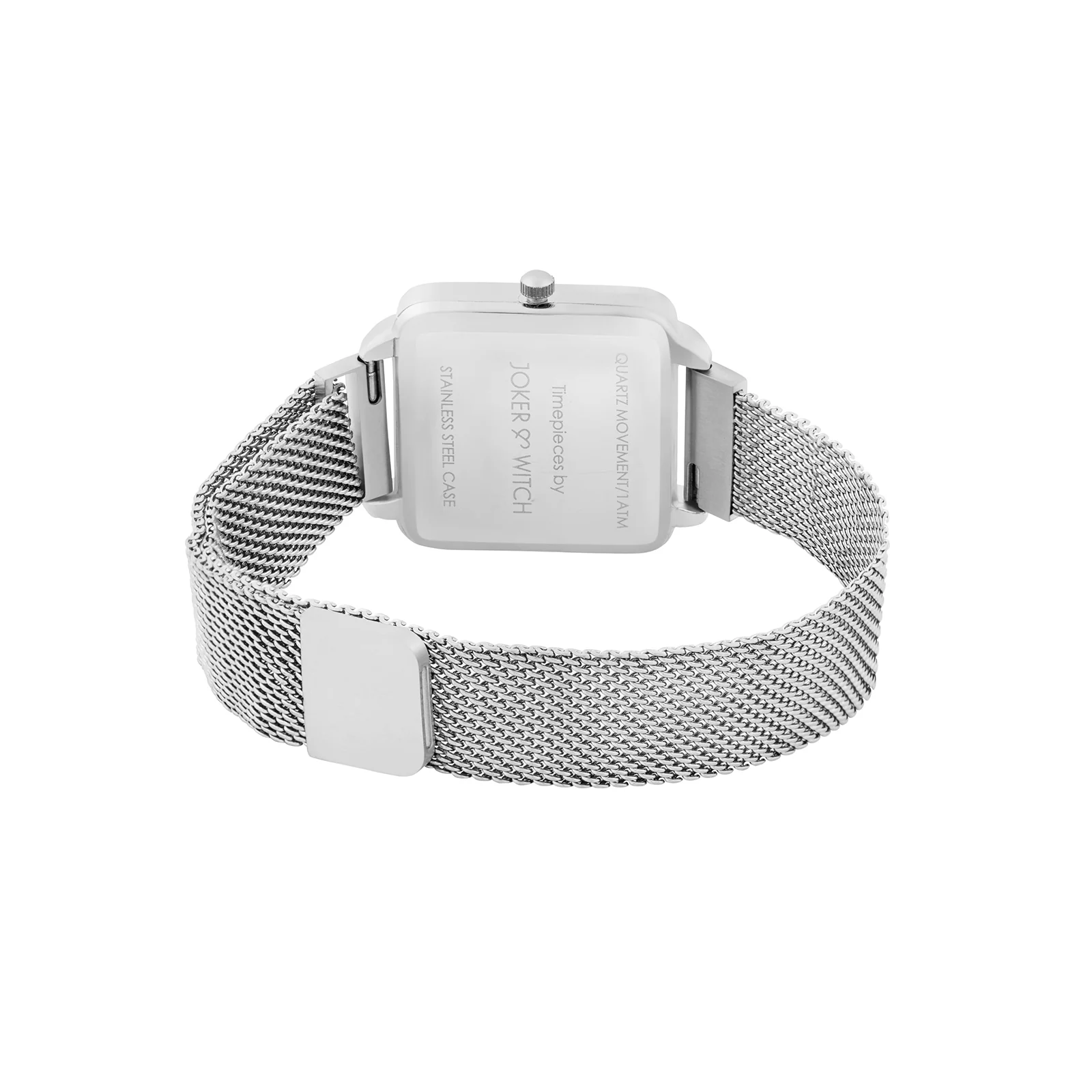 Vintage Blue Small Square Dial Silver Magnetic Strap Women's Watch - Image 6