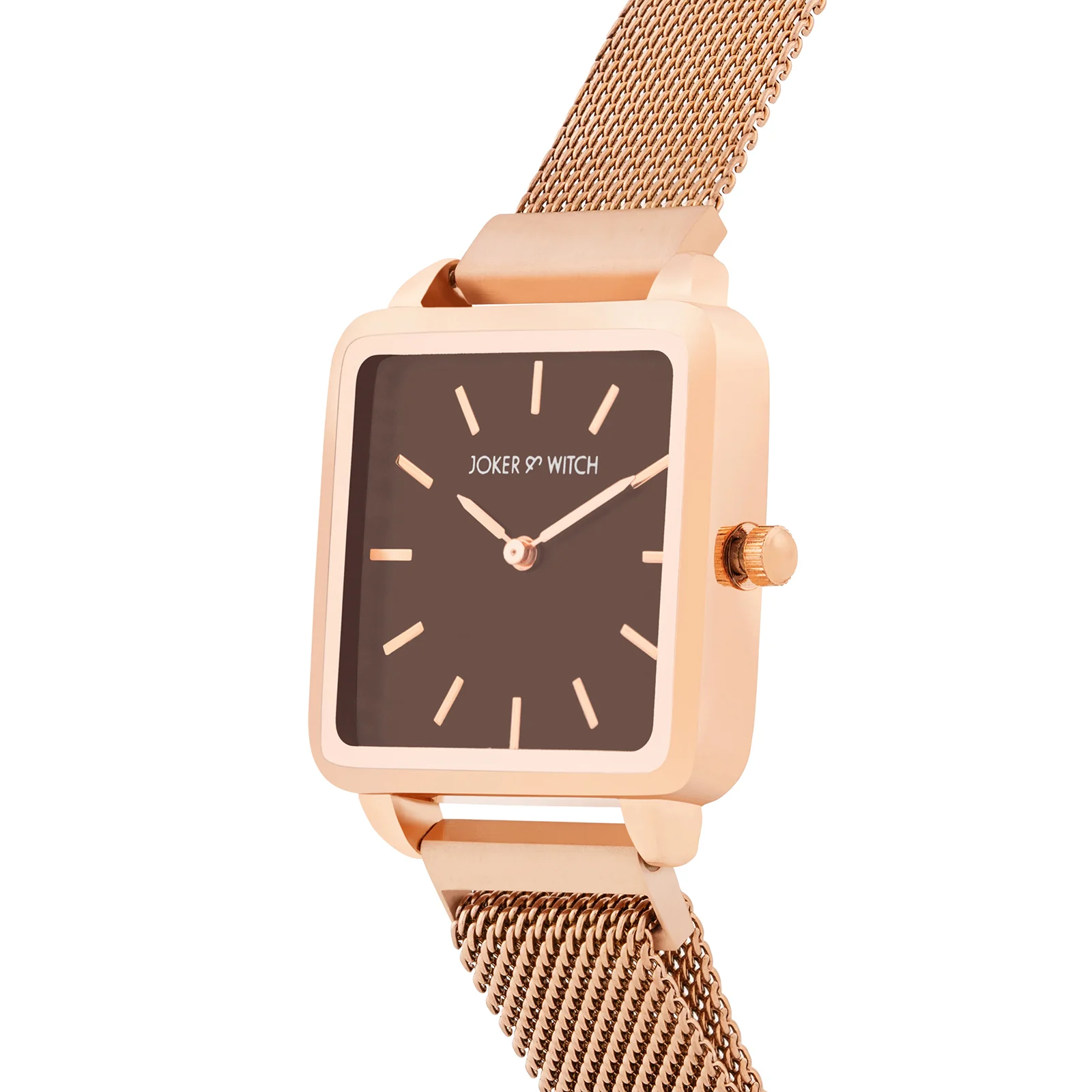 Vintage Taupe Small Square Dial Rose Gold Magnetic Strap Women's Watch - Image 4