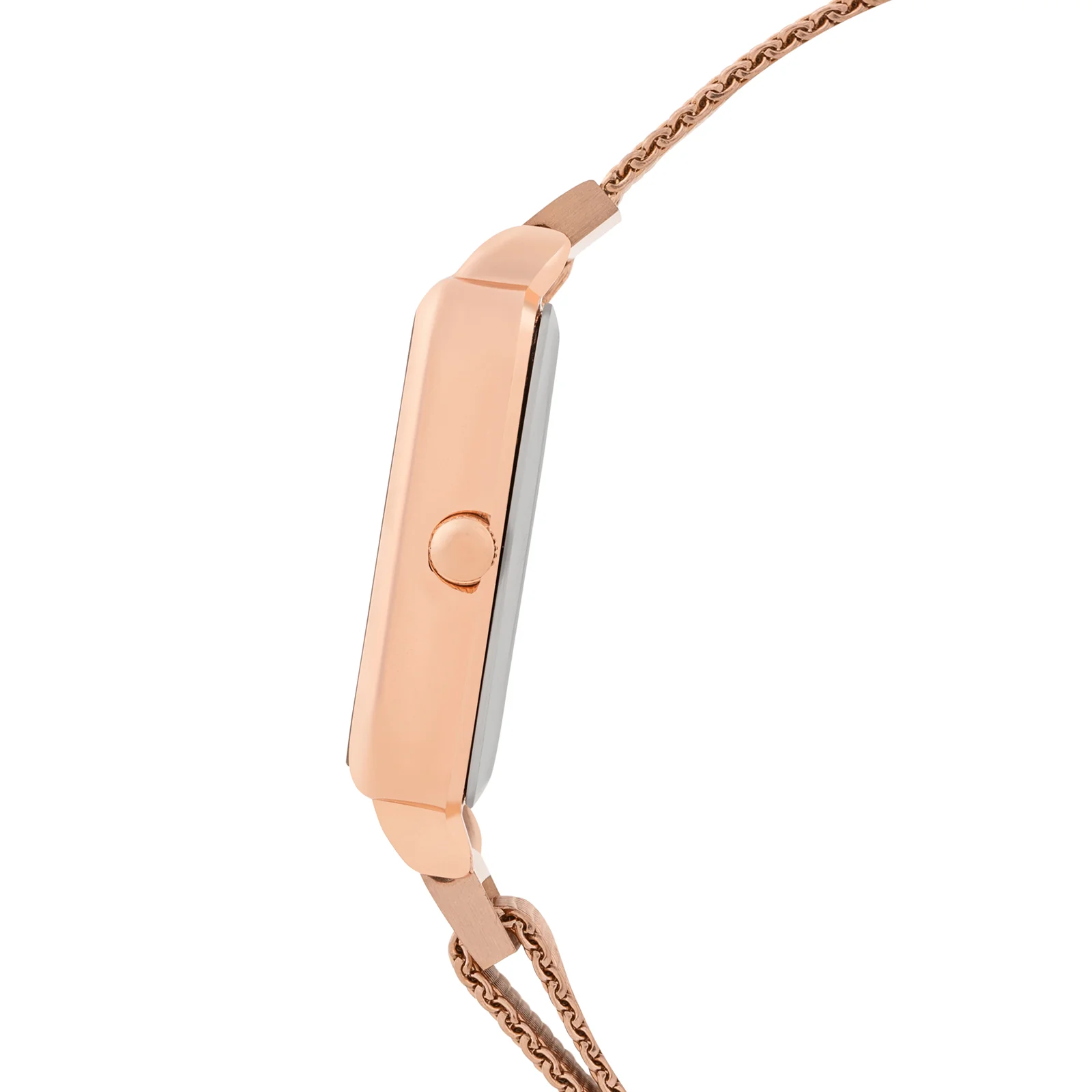 Vintage Taupe Small Square Dial Rose Gold Magnetic Strap Women's Watch - Image 5