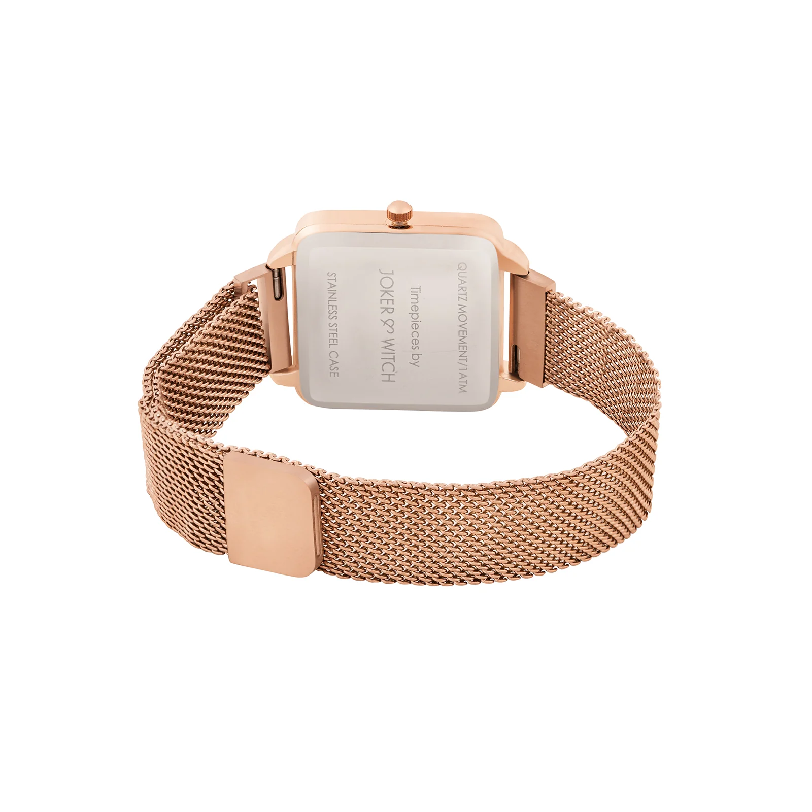 Vintage Taupe Small Square Dial Rose Gold Magnetic Strap Women's Watch - Image 6