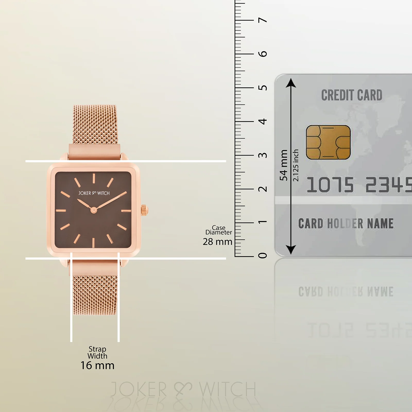 Vintage Taupe Small Square Dial Rose Gold Magnetic Strap Women's Watch - Image 8