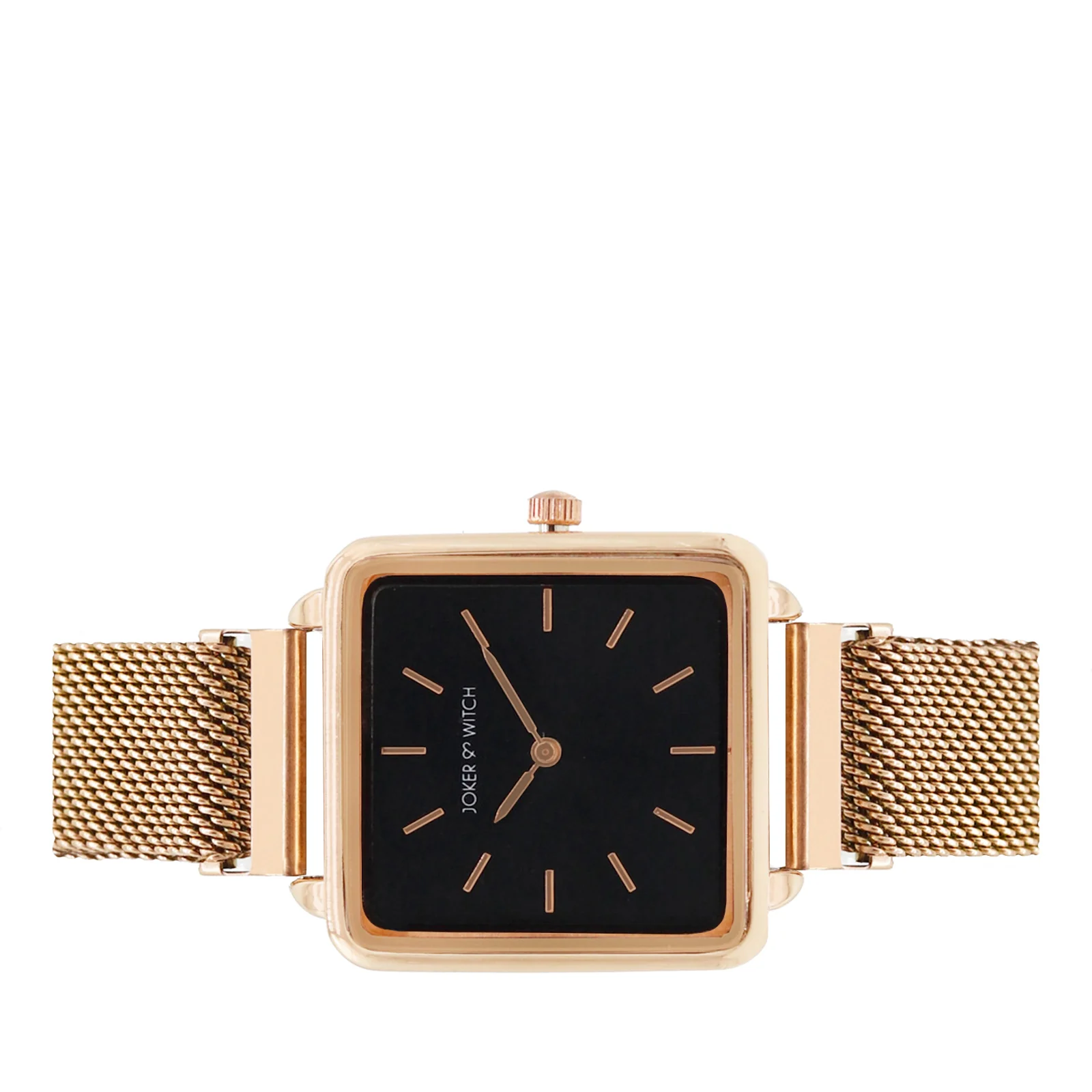 Vintage Black Small Square Dial Rose Gold Magnetic Strap Women's Watch - Image 6
