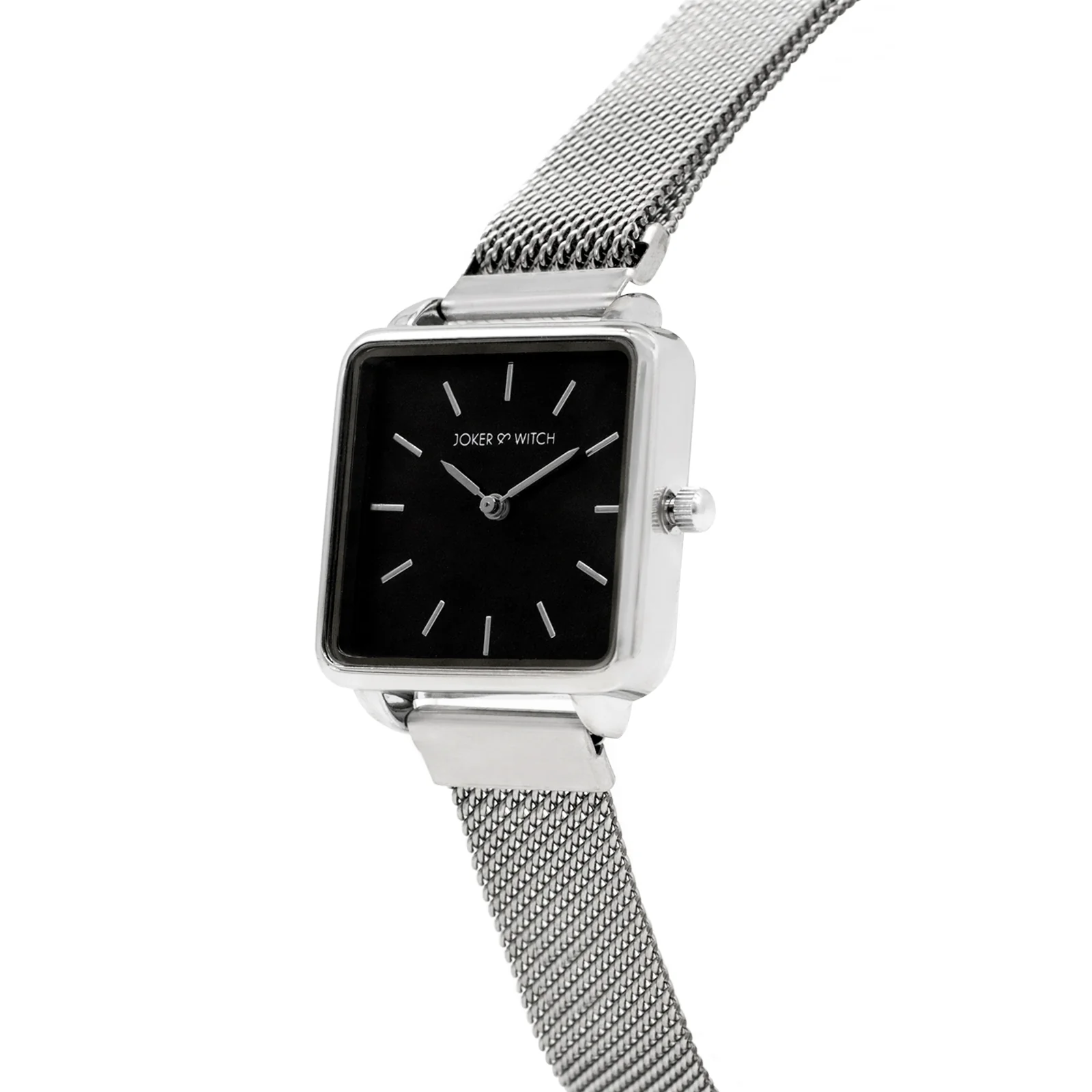 Vintage Black Small Square Dial Silver Magnetic Strap Women's Watch - Image 3