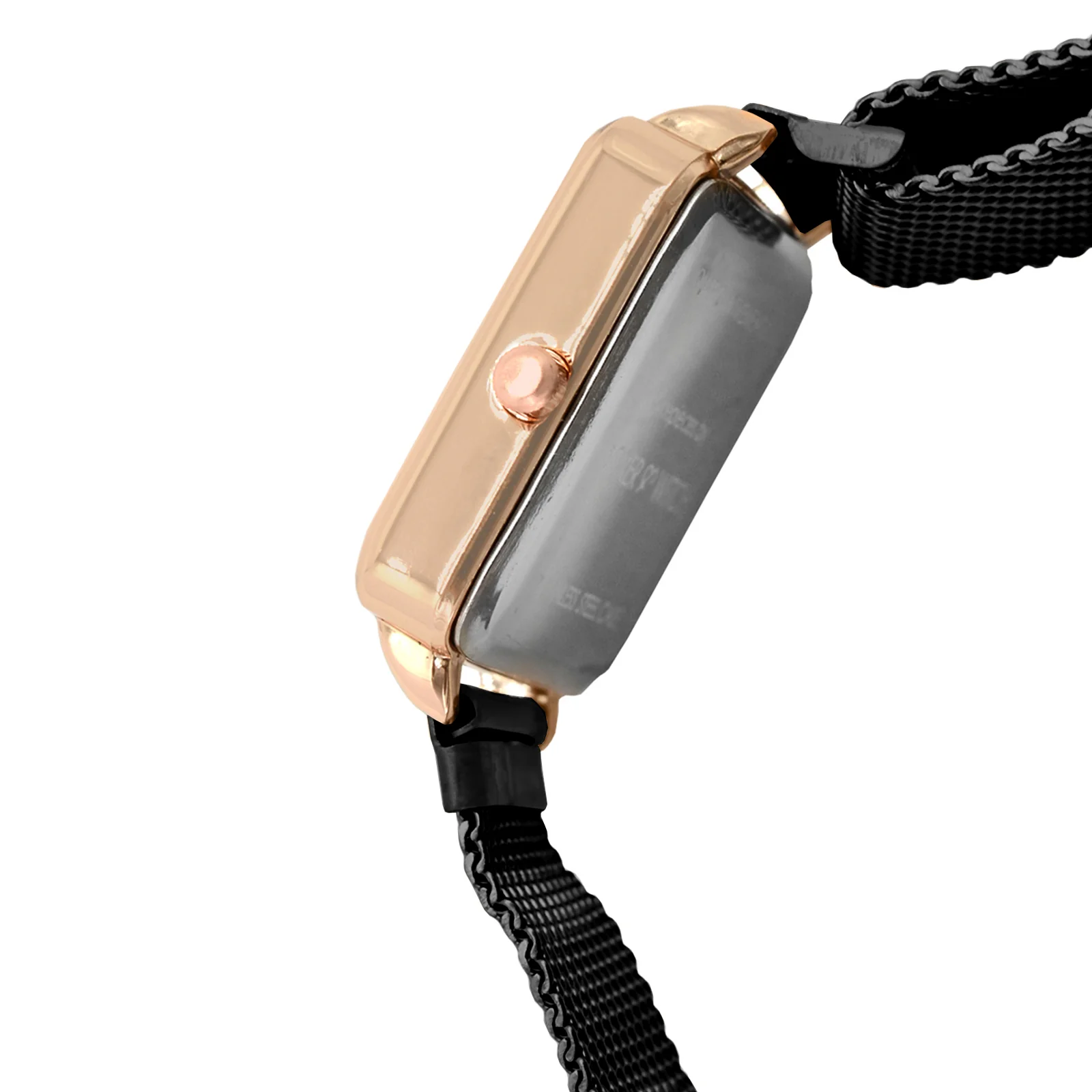 Vintage Rose Gold Black Small Square Dial Magnetic Strap Women's Watch - Image 4
