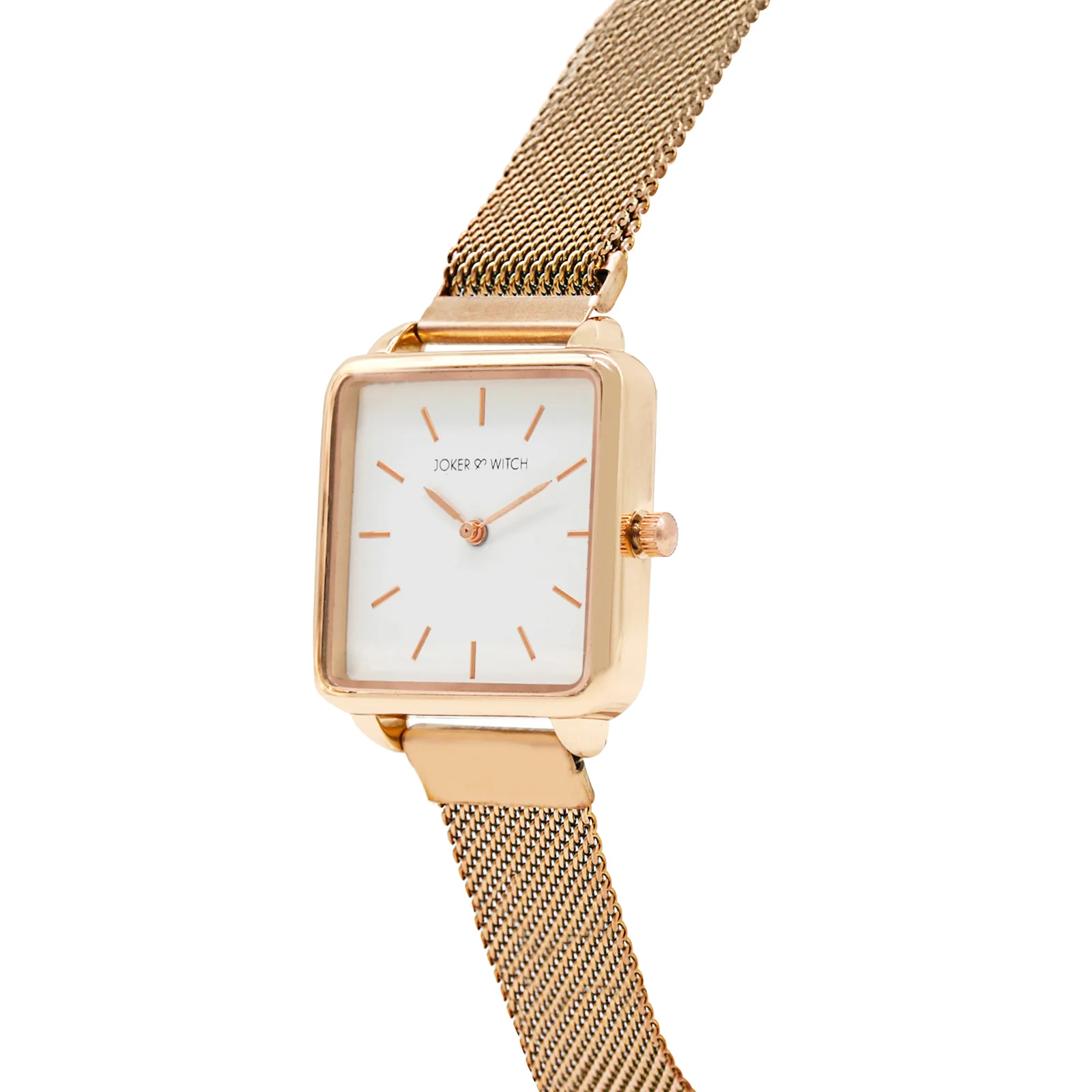 Vintage White Small Square Dial Rose Gold Magnetic Strap Women's Watch - Image 3