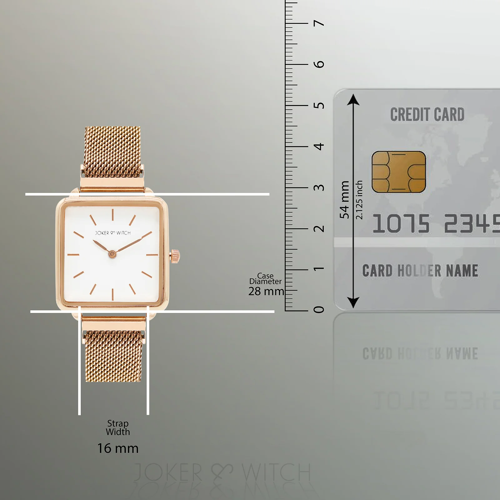 Vintage White Small Square Dial Rose Gold Magnetic Strap Women's Watch - Image 9