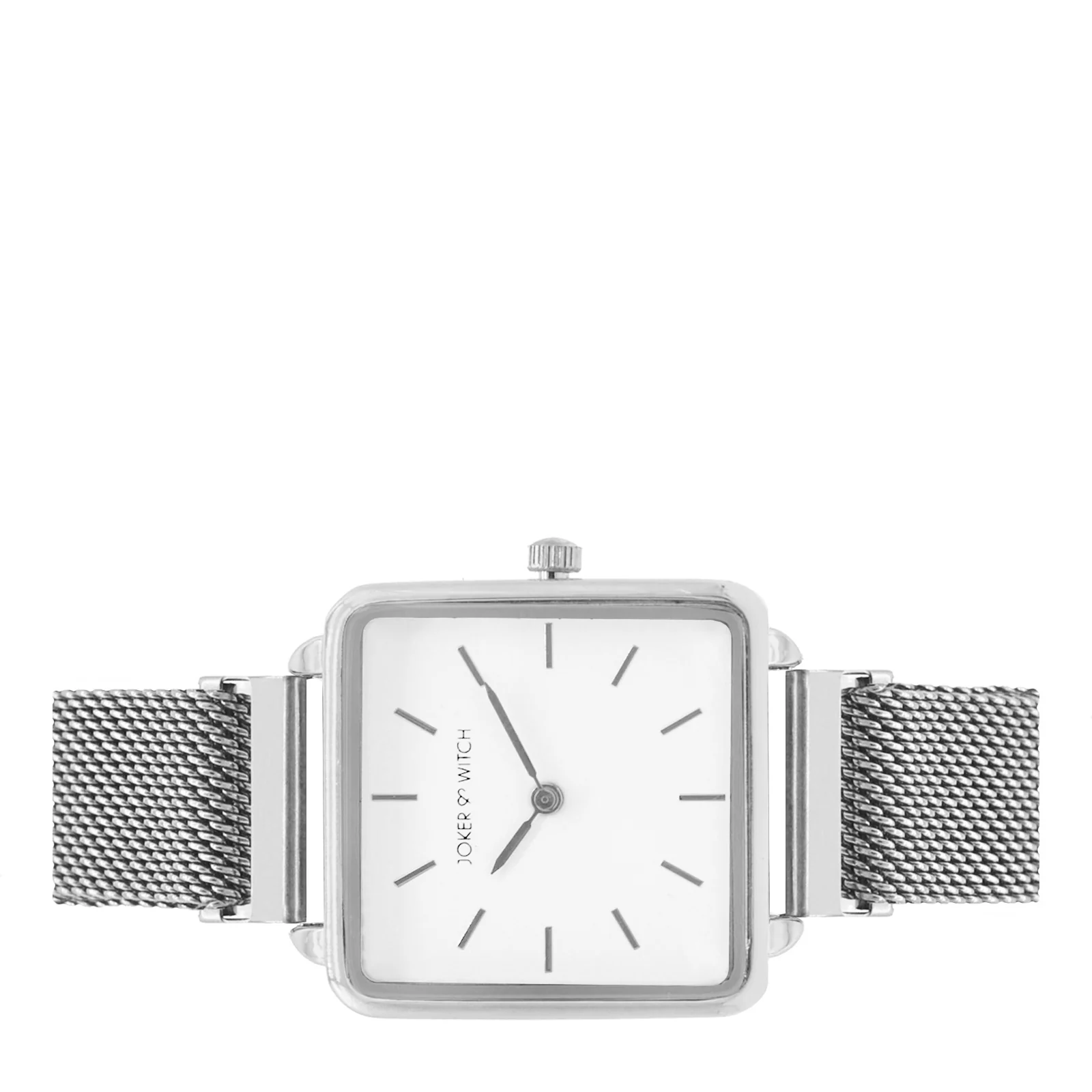 Vintage White Small Square Dial Silver Magnetic Strap Women's Watch - Image 5
