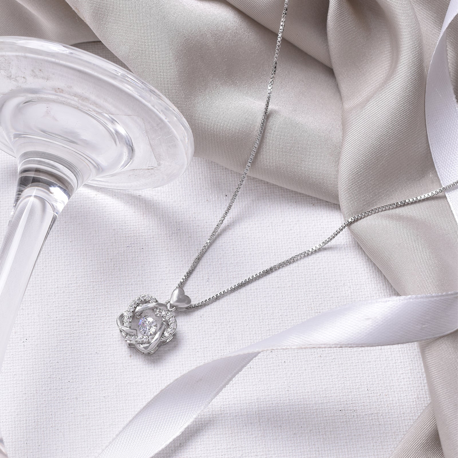 Viola Silver Heart Necklace - Image 2