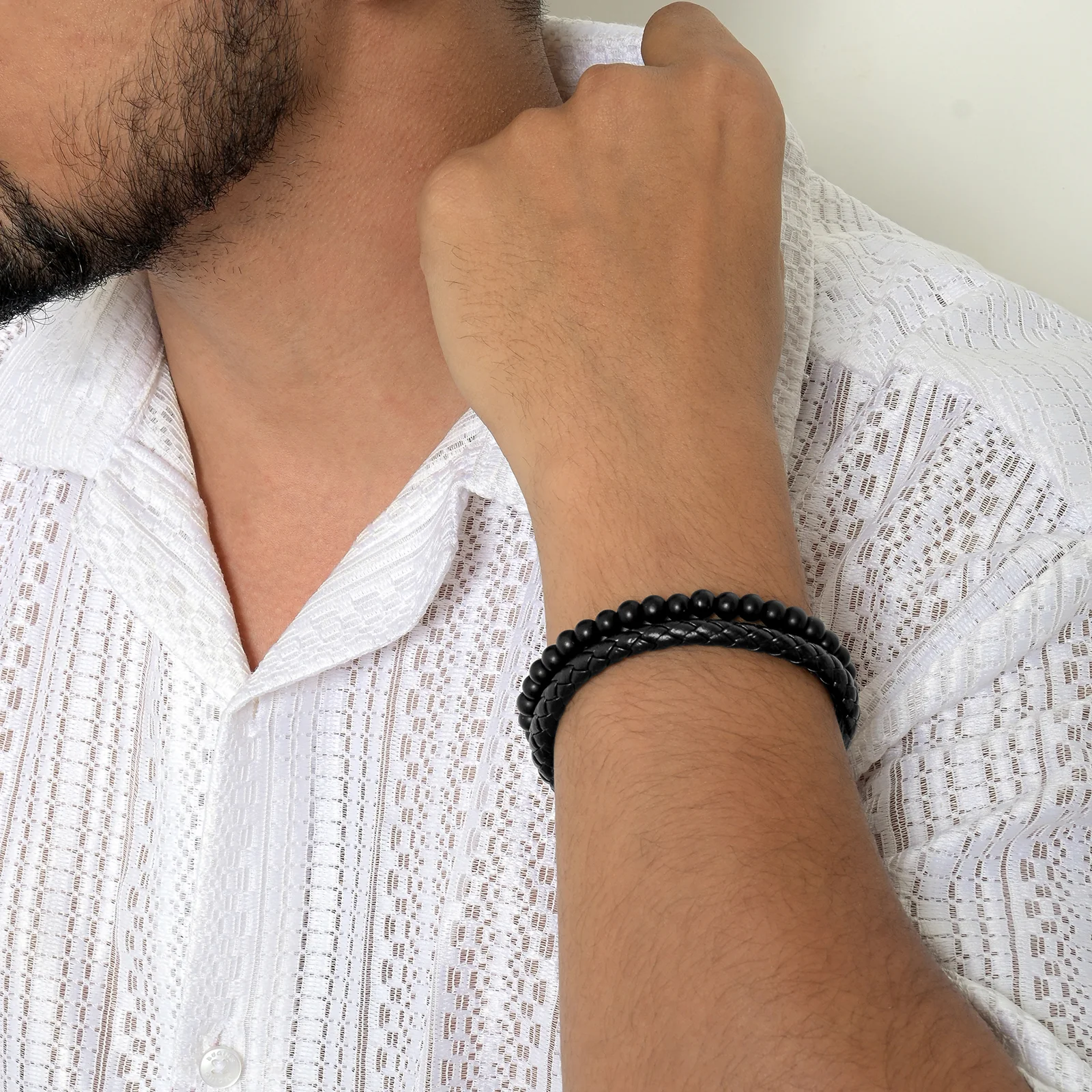 Viper Black Men's Bracelet - Image 2