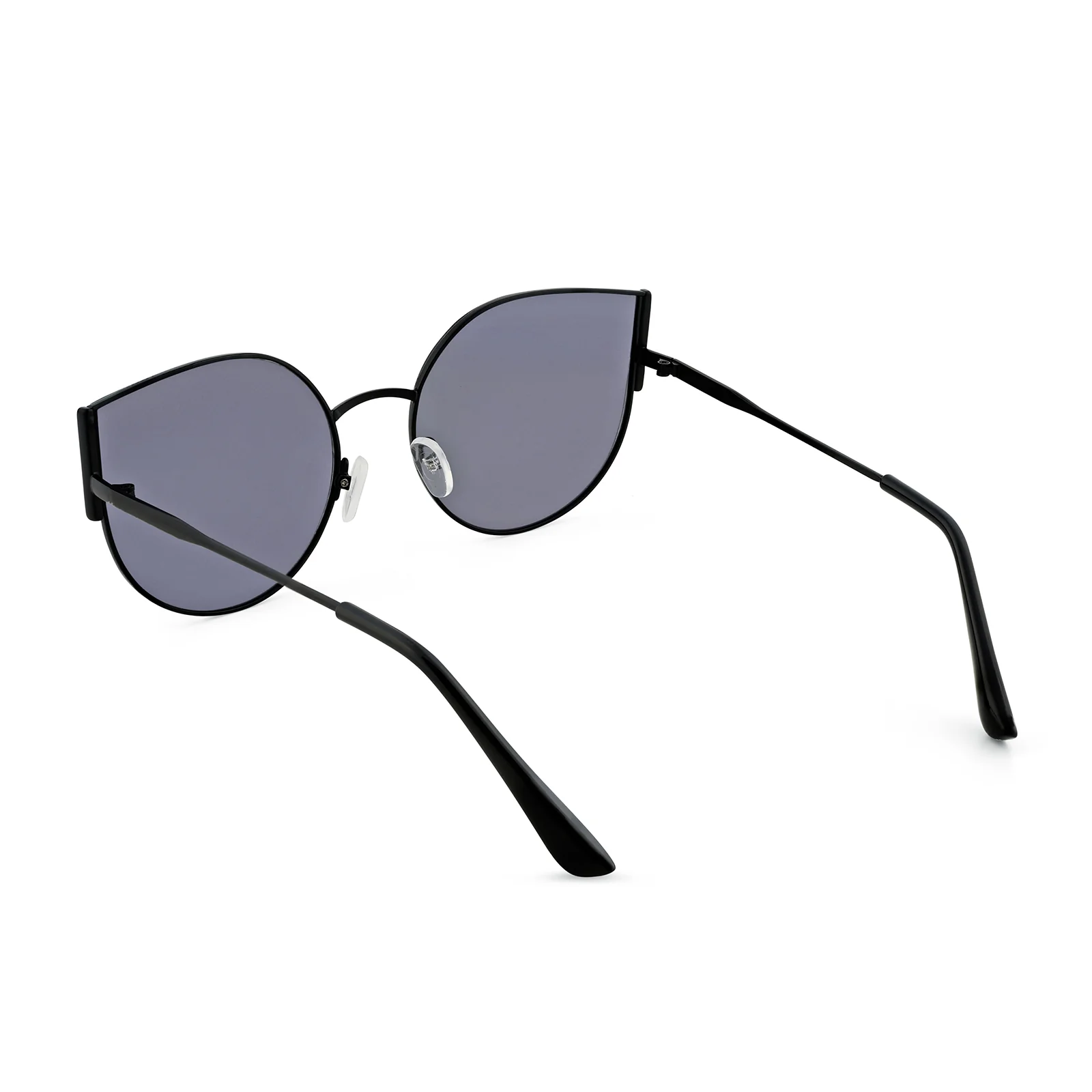 Vixen Round Cateye Sunglasses With Black Frames And Grey Lenses - Image 6