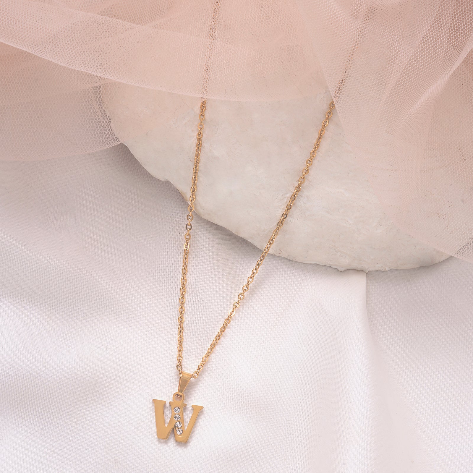Bewitched W Initial Pendant Necklace - Image 2