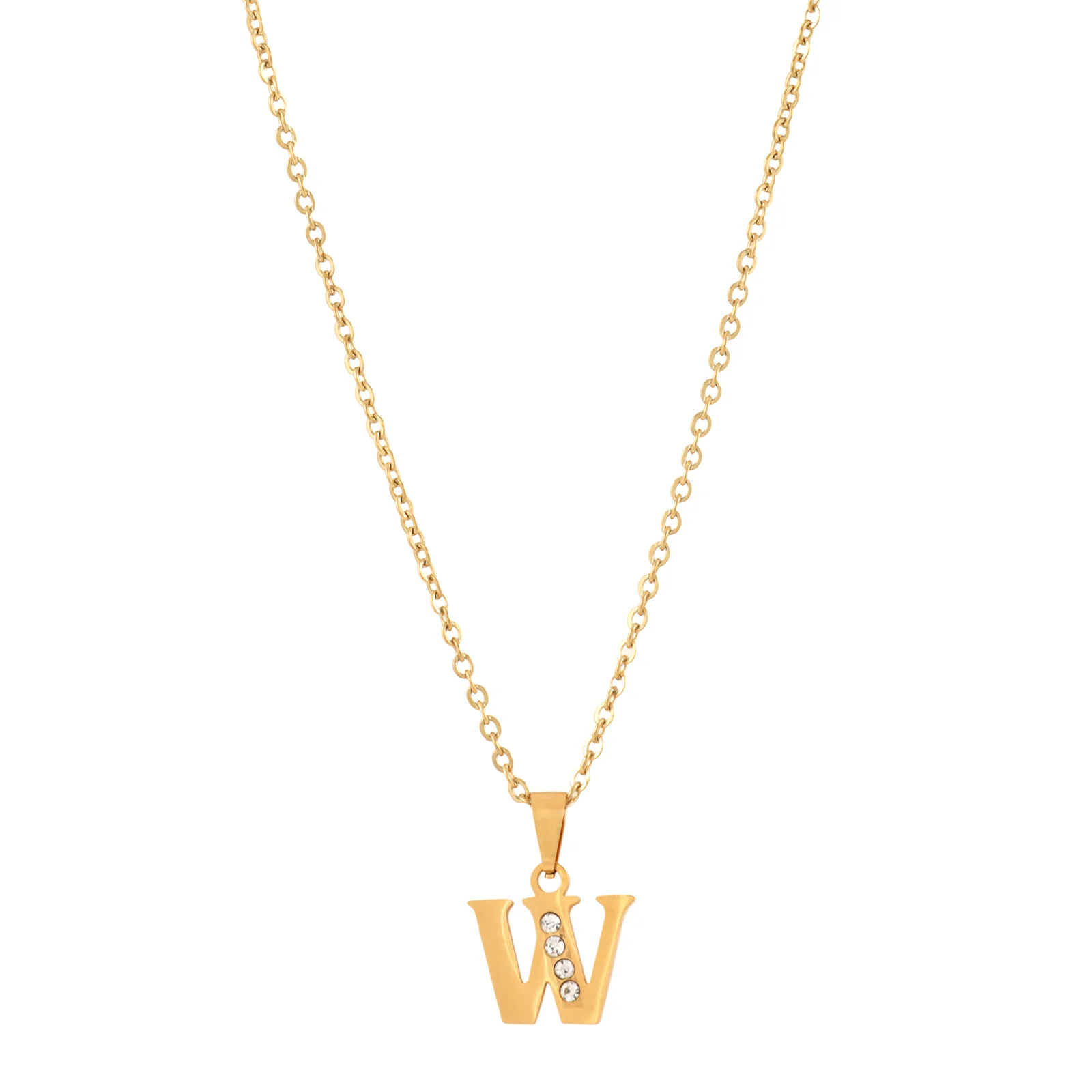 Bewitched W Initial Pendant Necklace - Image 4