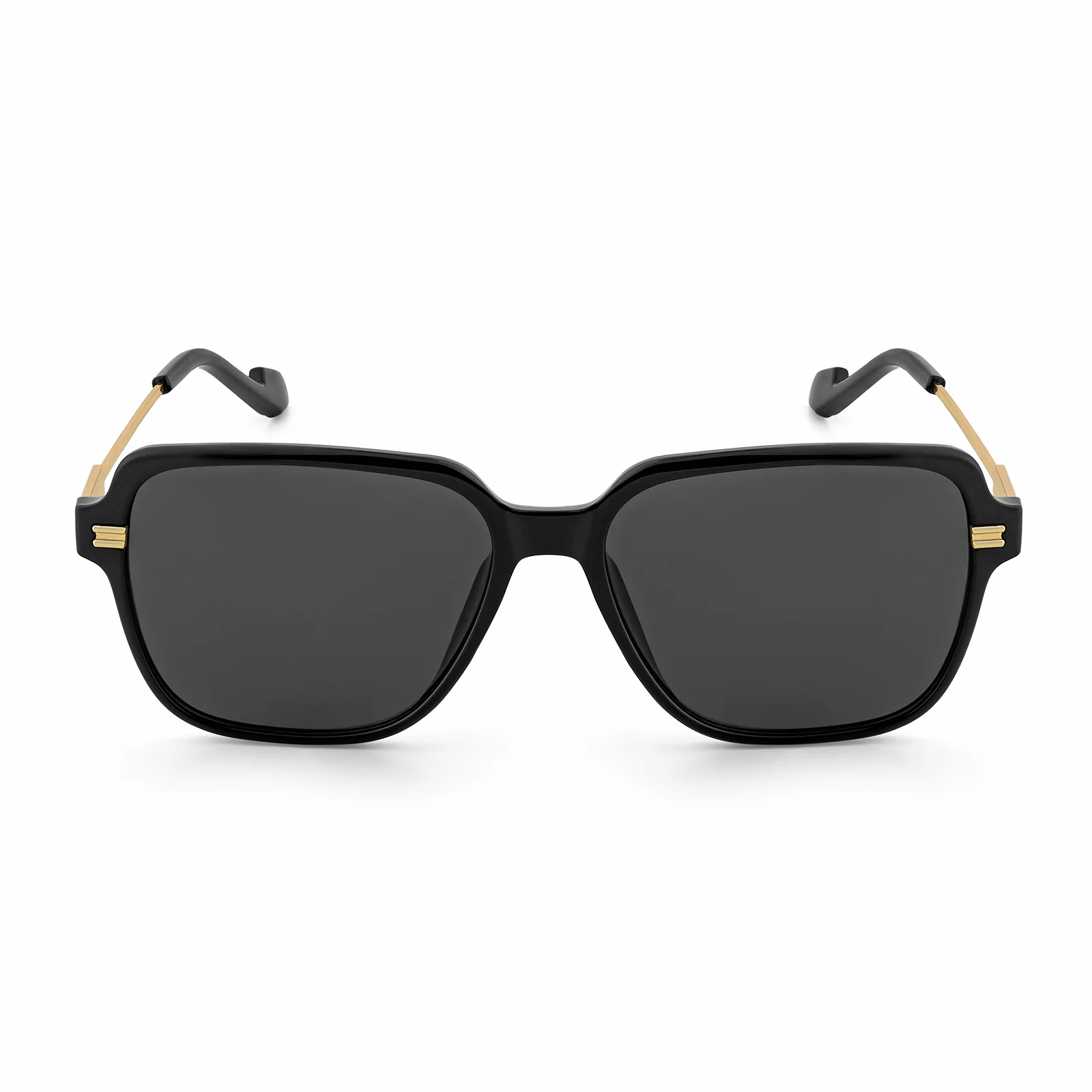 Westora Square Sunglasses With Black Frames And Black Lenses - Image 3